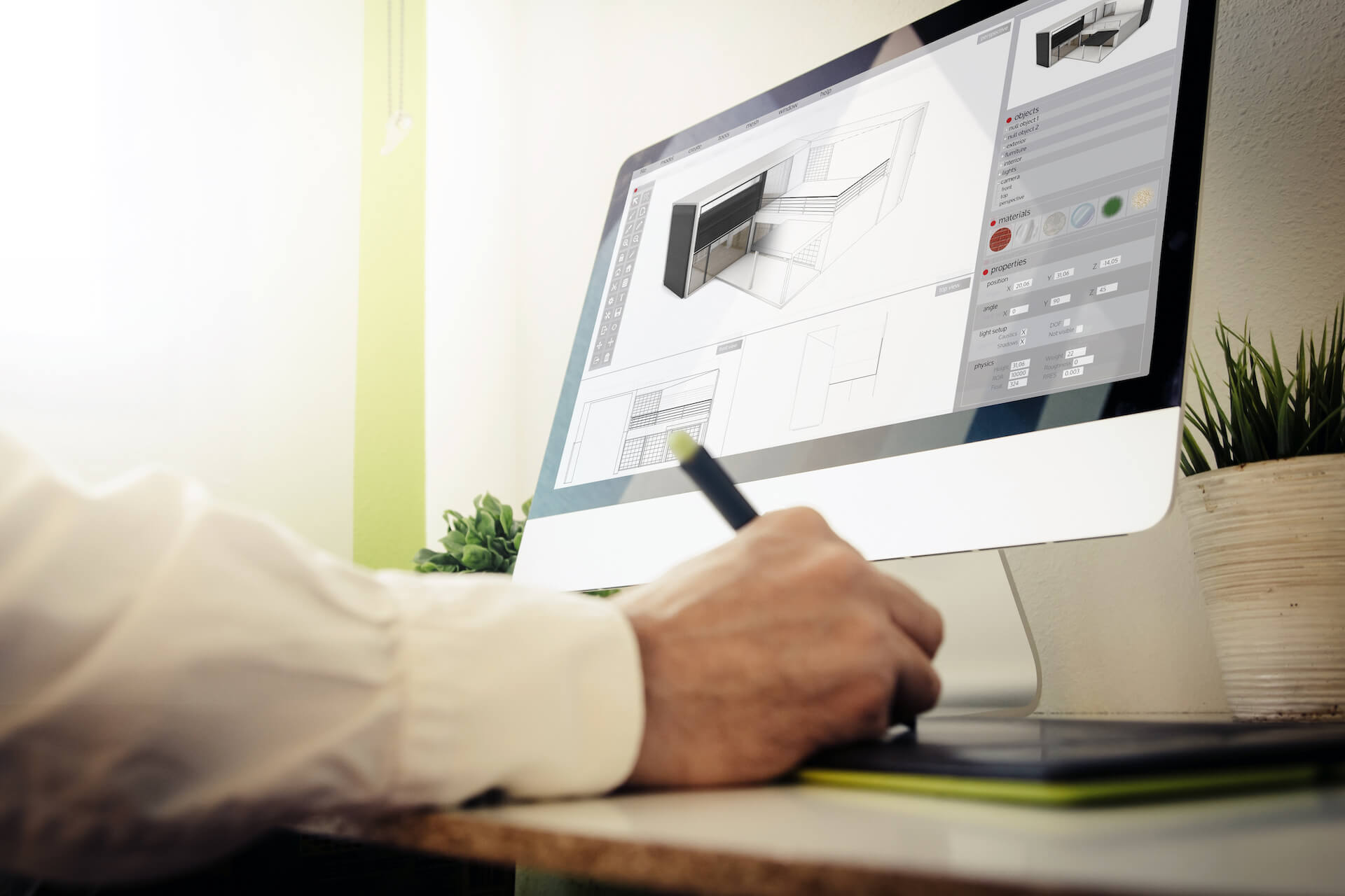 Professional 3D artist working on CGI project