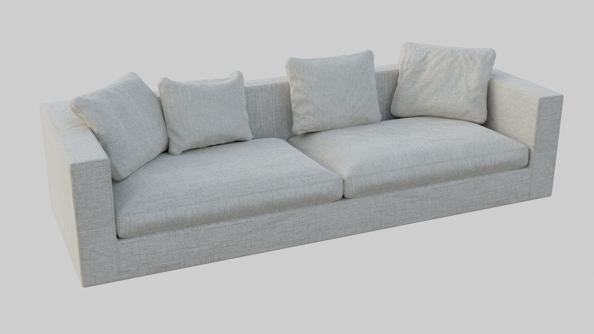 Low-Poly 3D Model of a Cozy Sofa