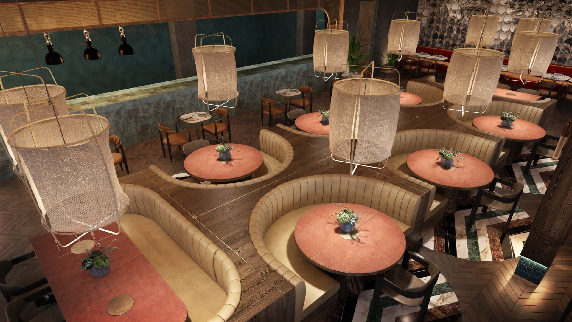 3D Rendering for a Restaurant Design