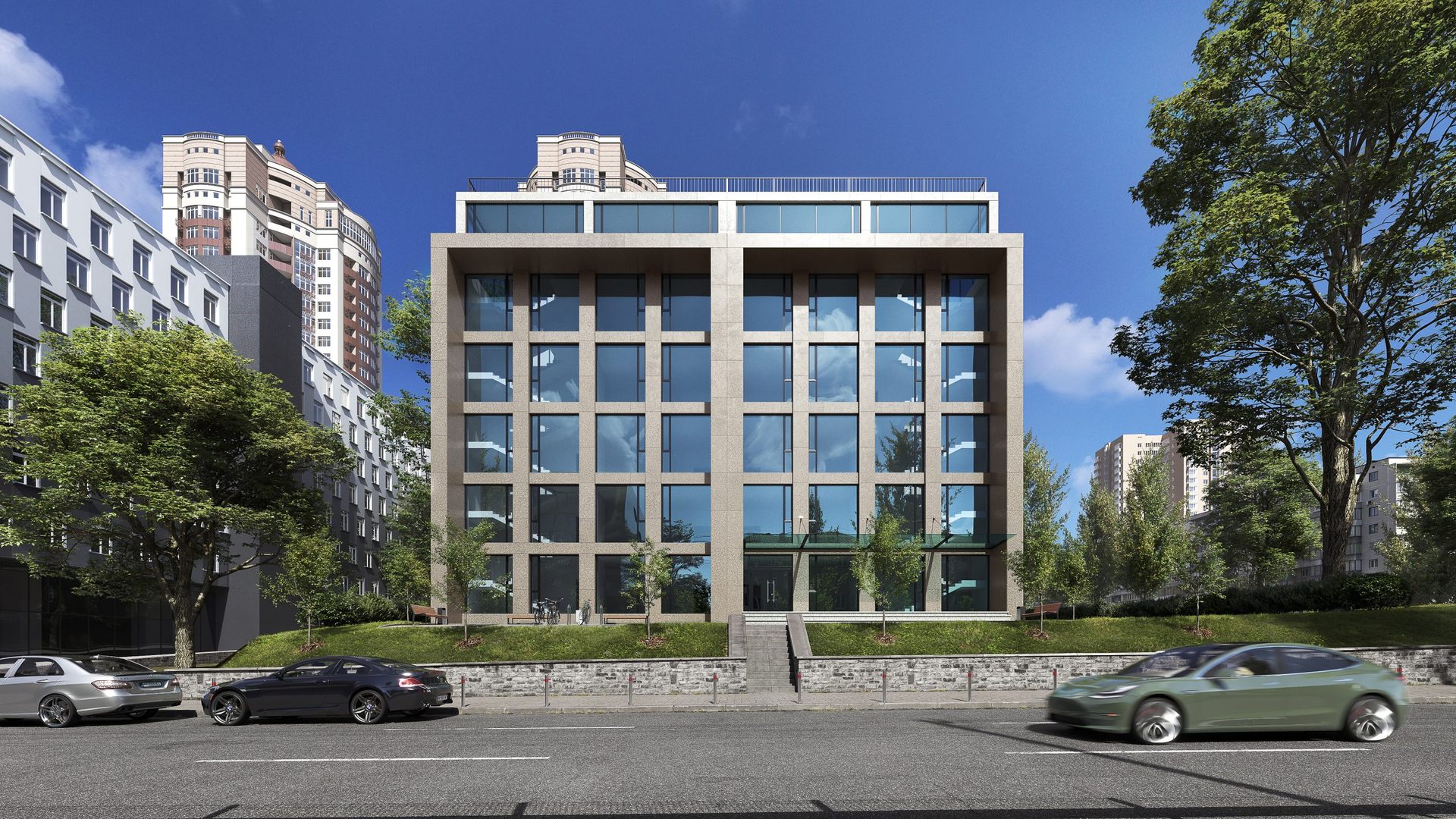Architectural 3D Render for a Commercial Building