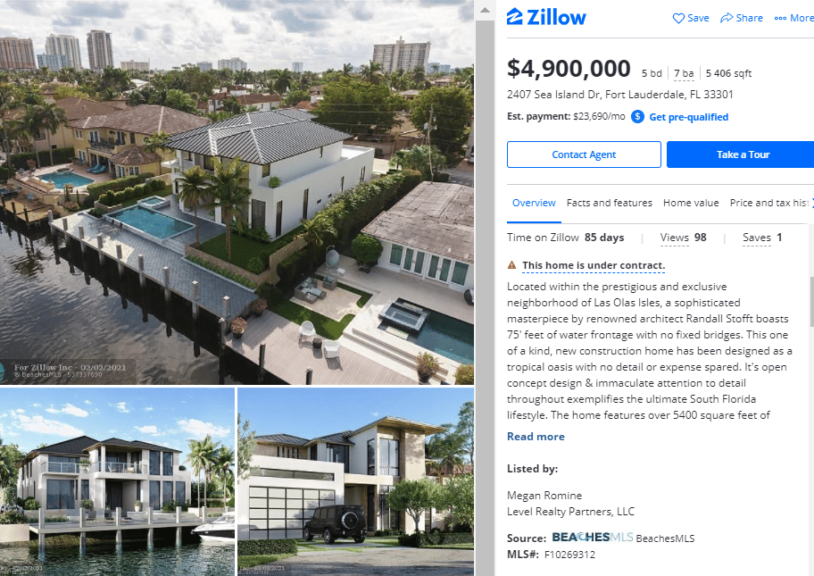 3D rendering for real estate on Zillow — Fort Lauderdale listing