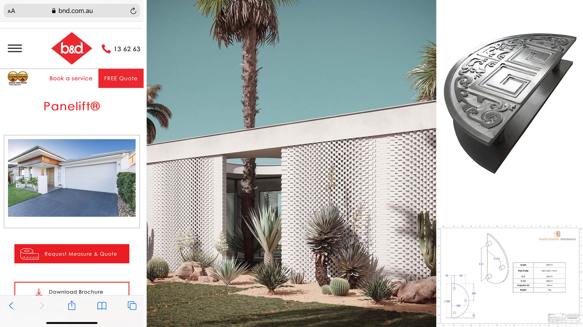 3D house exterior rendering — first revision references