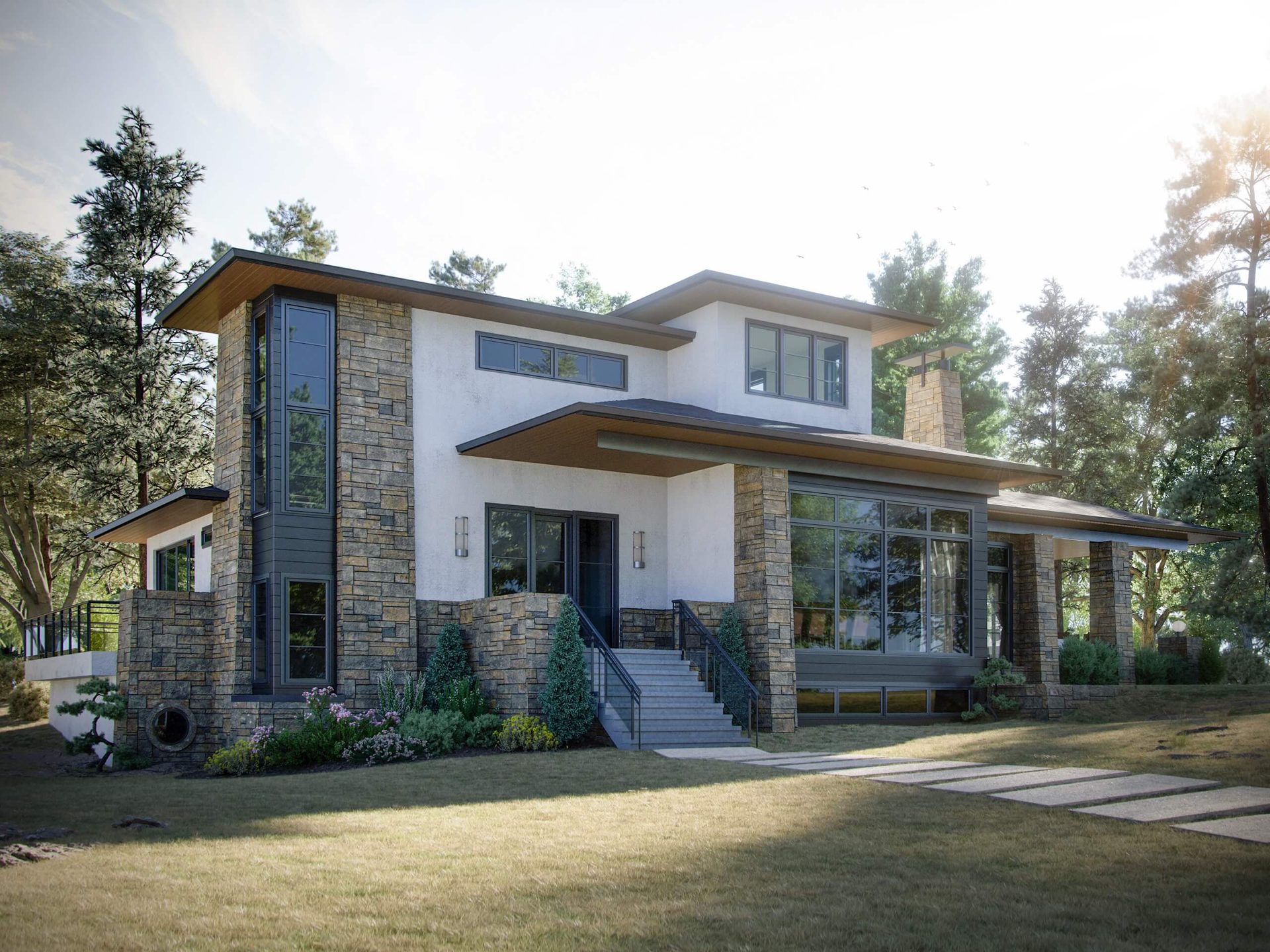 3D Render for a Modern Residence