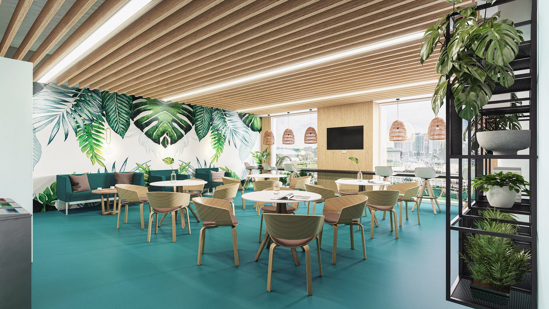 A 3D Rendering of Commercial Design