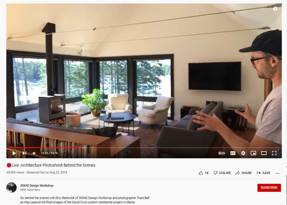 Live Streaming at an Architectural Photoshoot