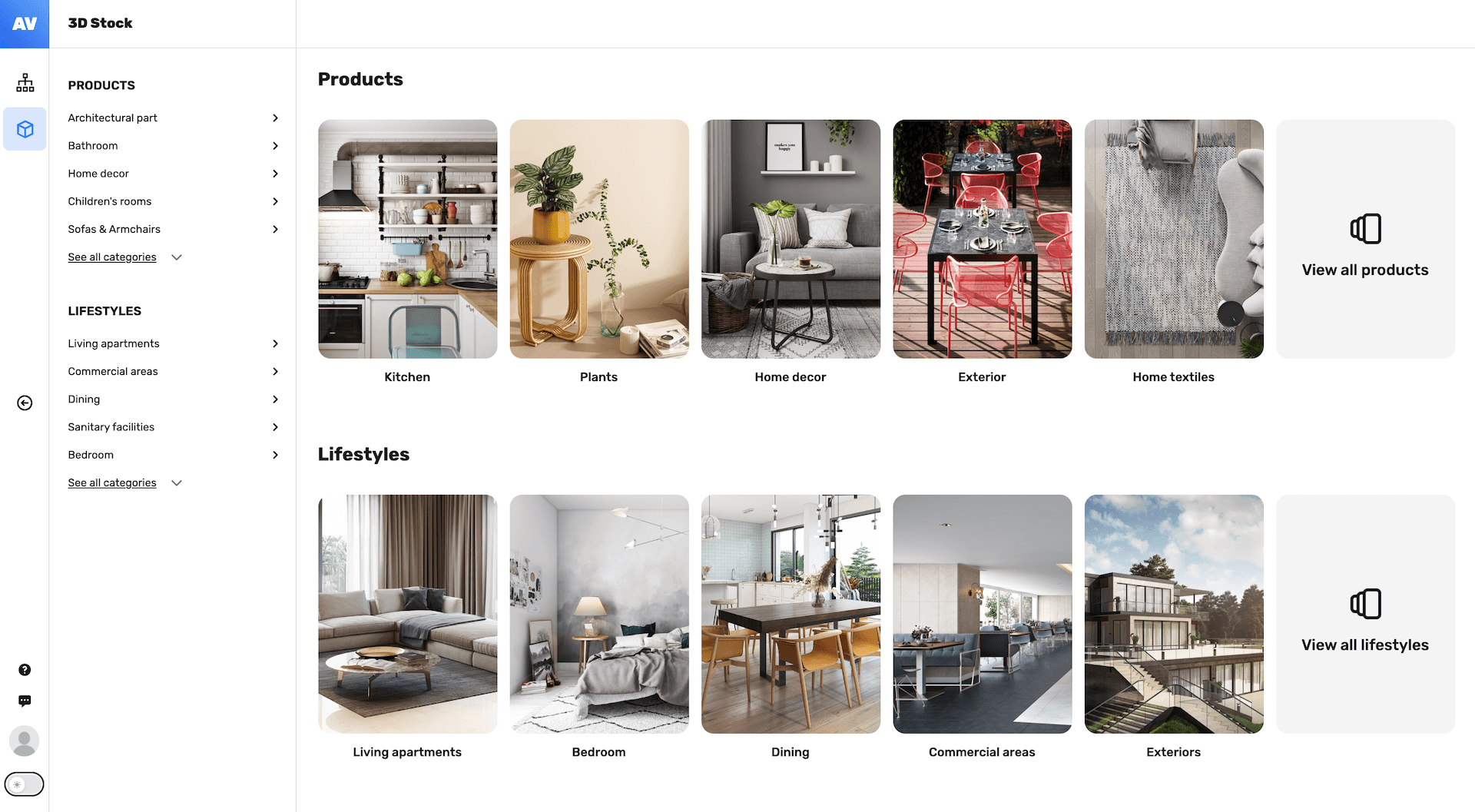 3D Assets in the Virtual Library of ArchiCGI Studio