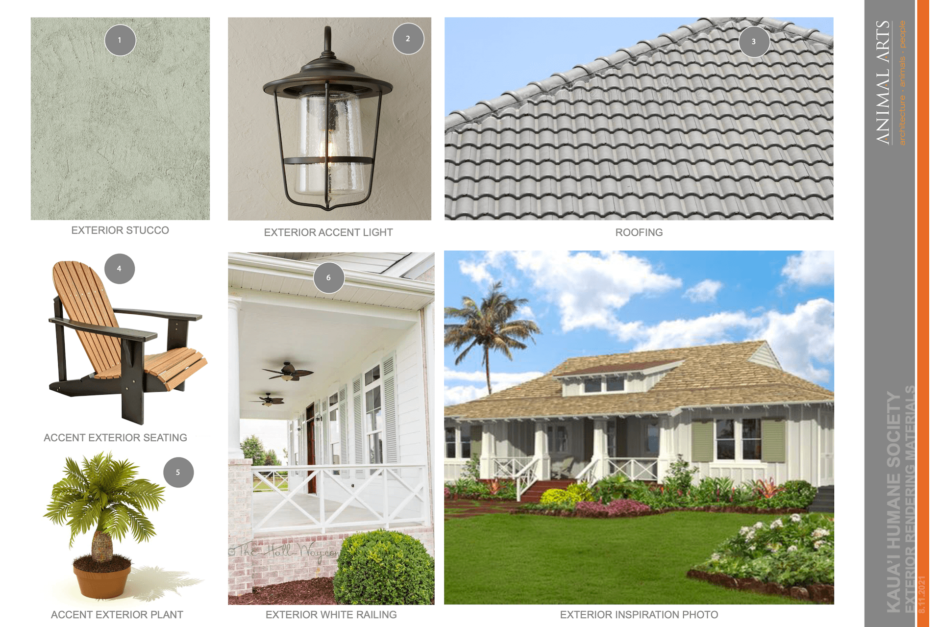 Exterior Materials Board for 3D Visualization