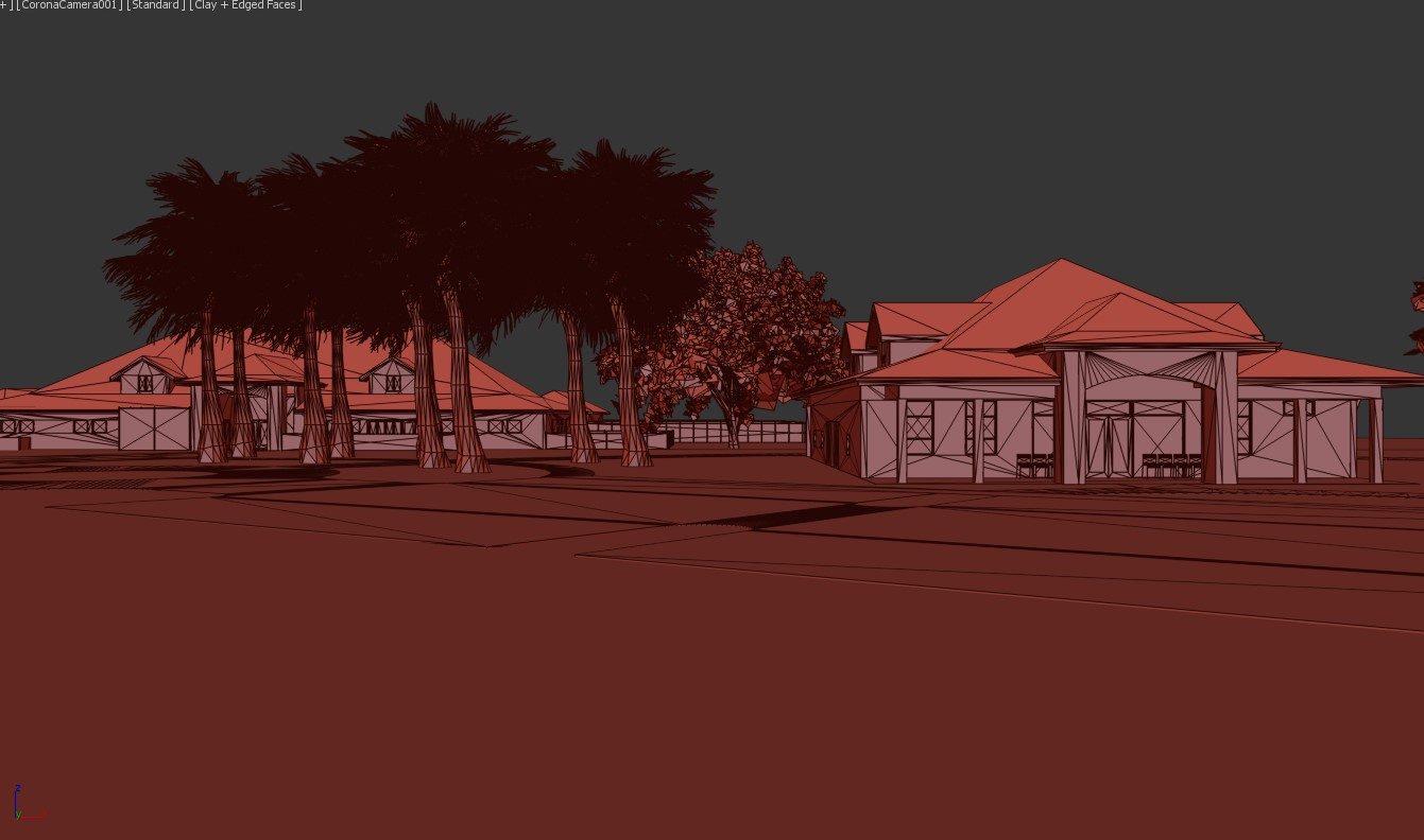 Revit Model for Exterior 3D Rendering of a Veterinary Clinic