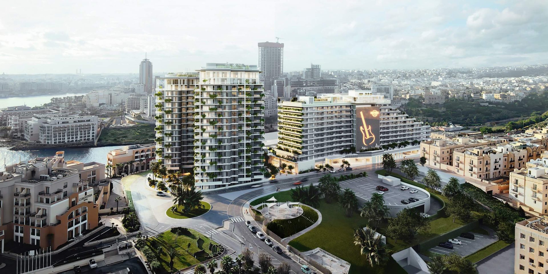 CGI of Commercial Real Estate in Malta