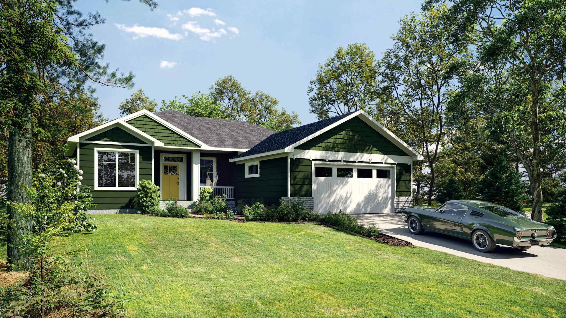 3D architectural rendering USA — Maine house design CGI