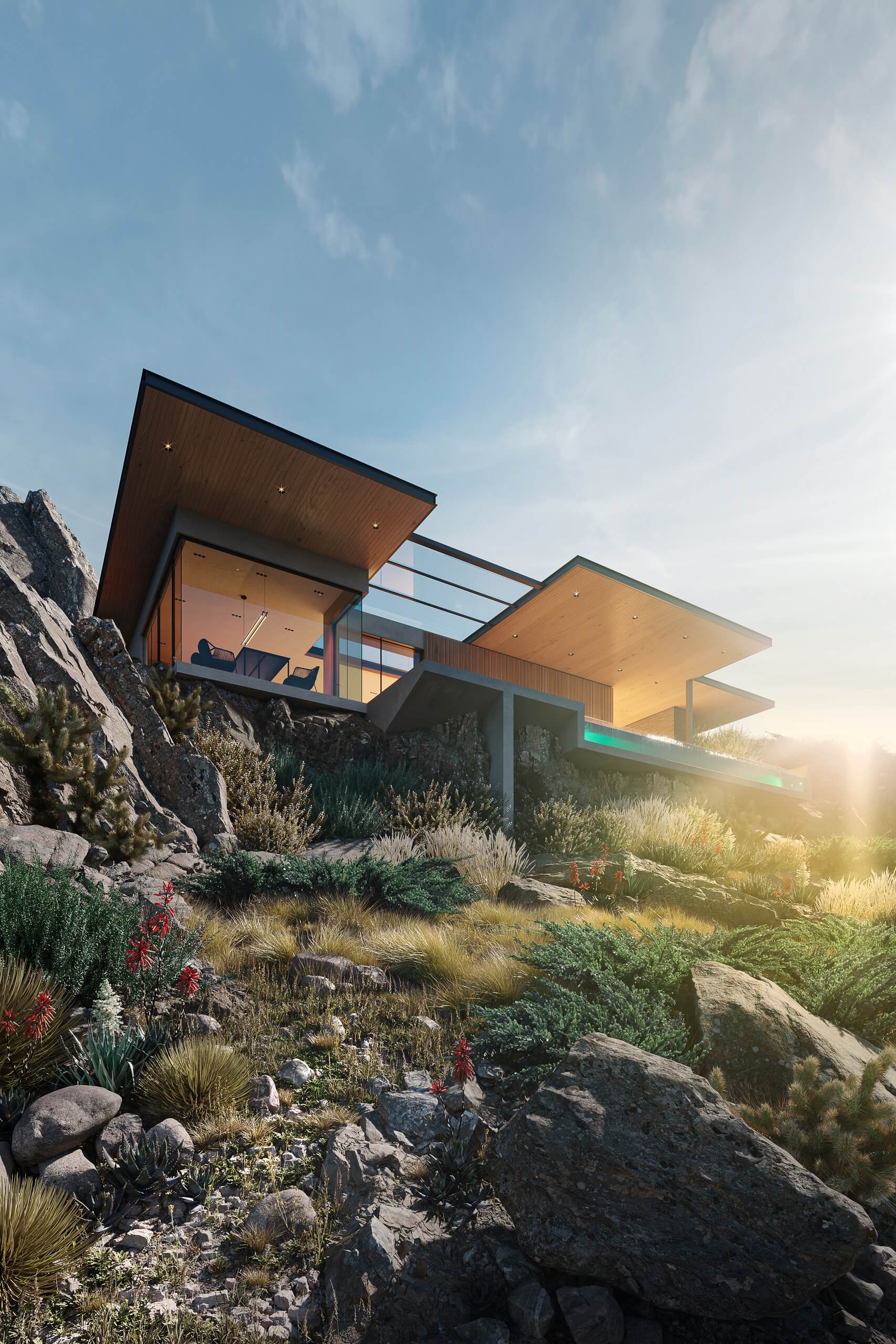 Exterior CGI of a Residence in Los Angeles