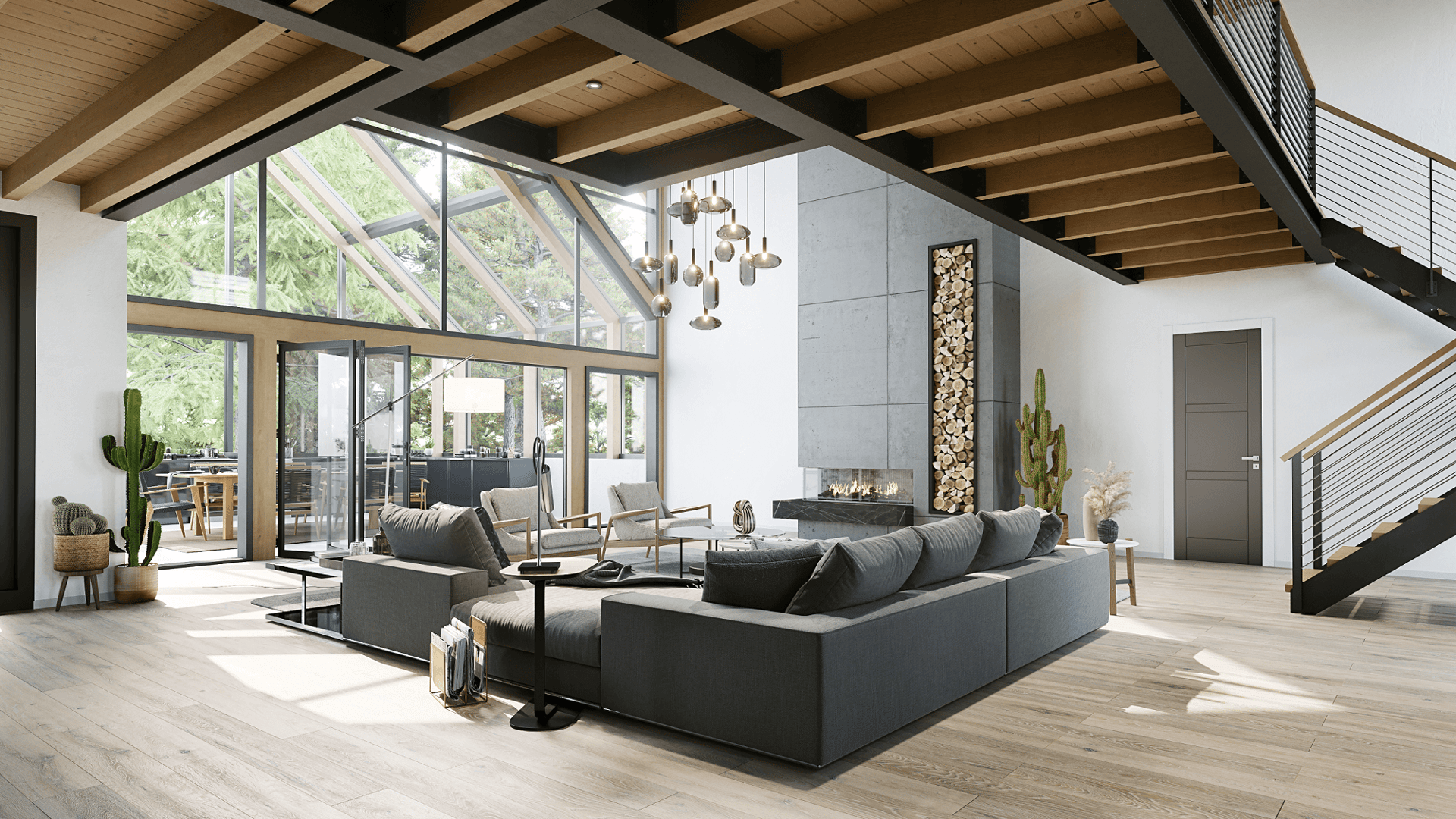 Interior CGI large living room vh3d8323