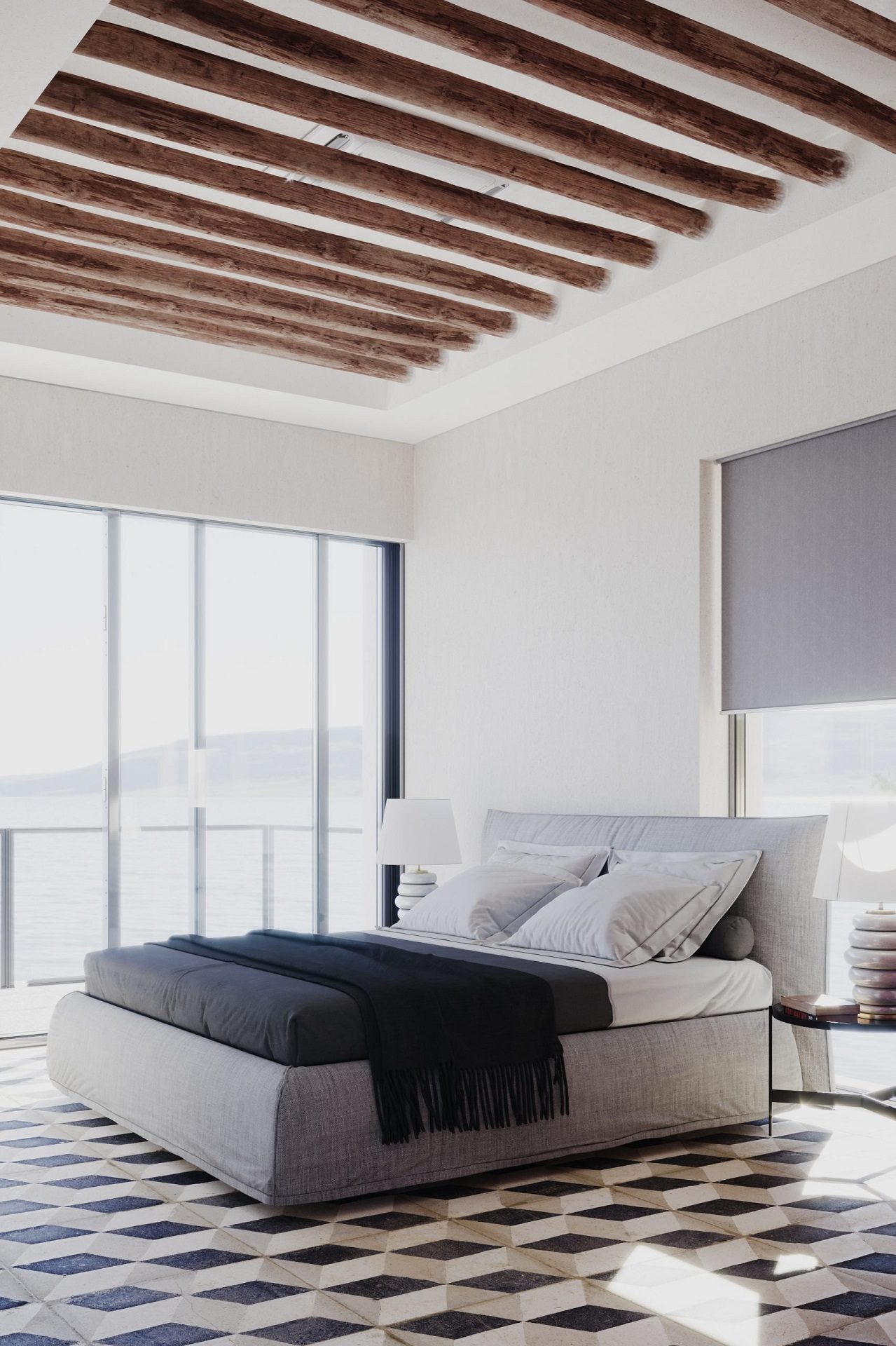 Architectural visualization — minimalist bedroom interior 2–3 days