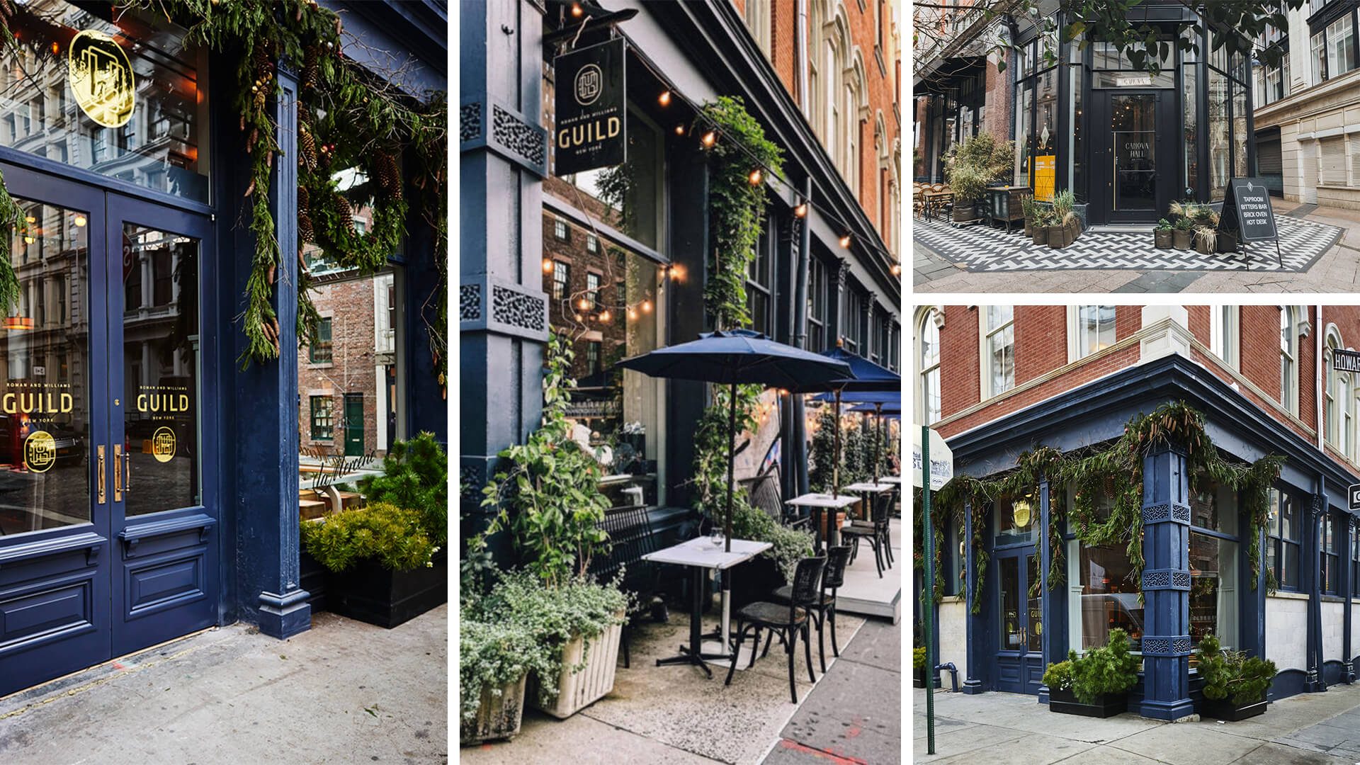 Restaurant exterior rendering references — facade design NYC