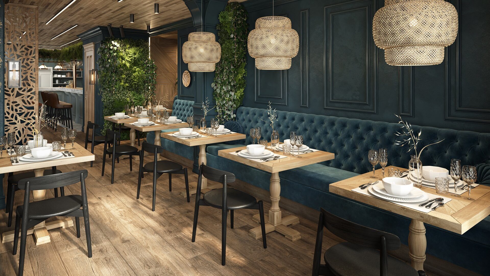 Interior Visualization of a Restaurant in New York