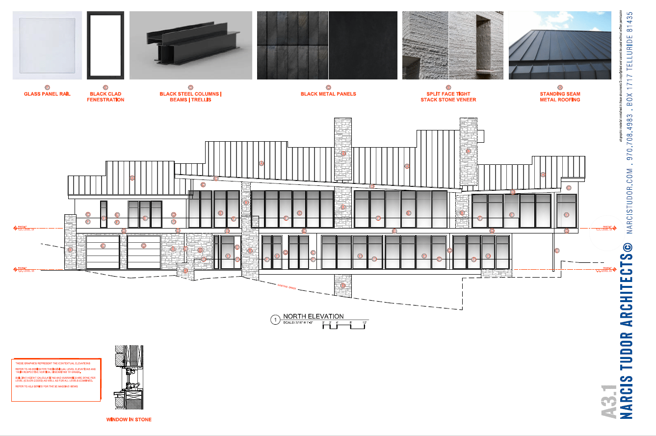 Residence North Elevation Drawing