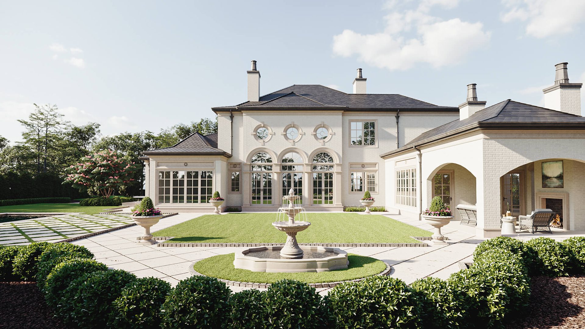 Mansion exterior visualization connecticut