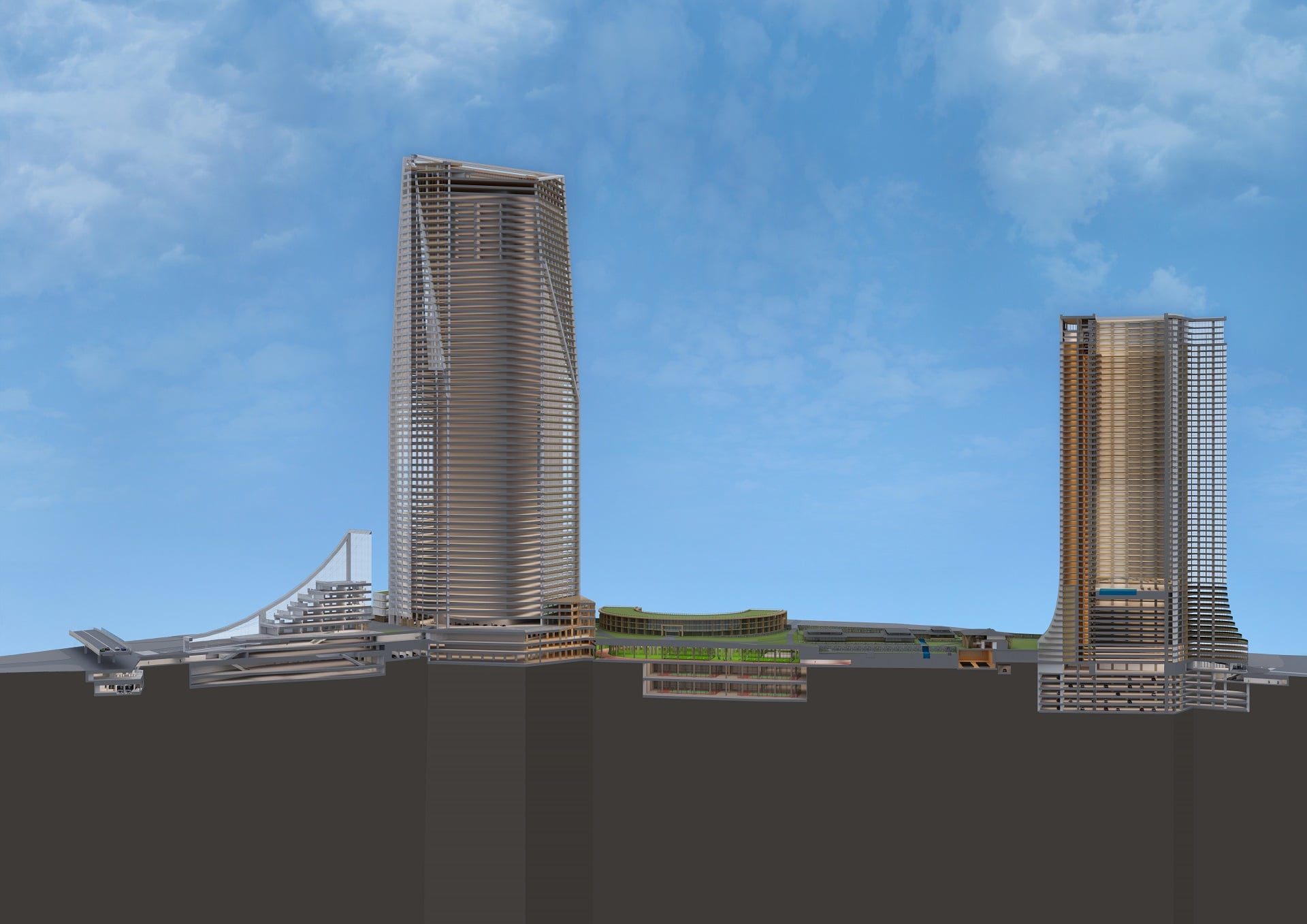 Urban Redevelopment Rendering: Undeground Structure