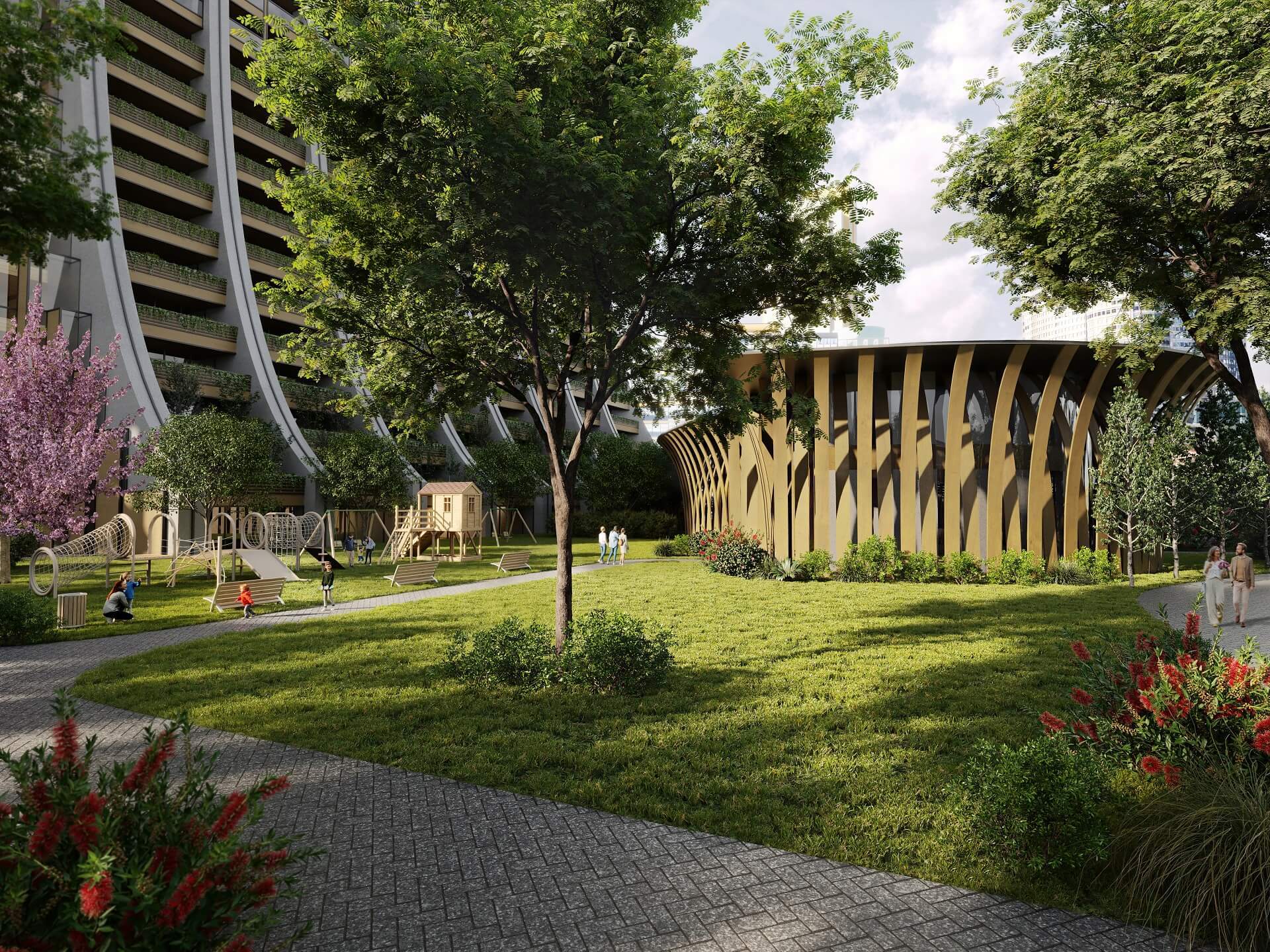 Urban rendering — oasis garden design