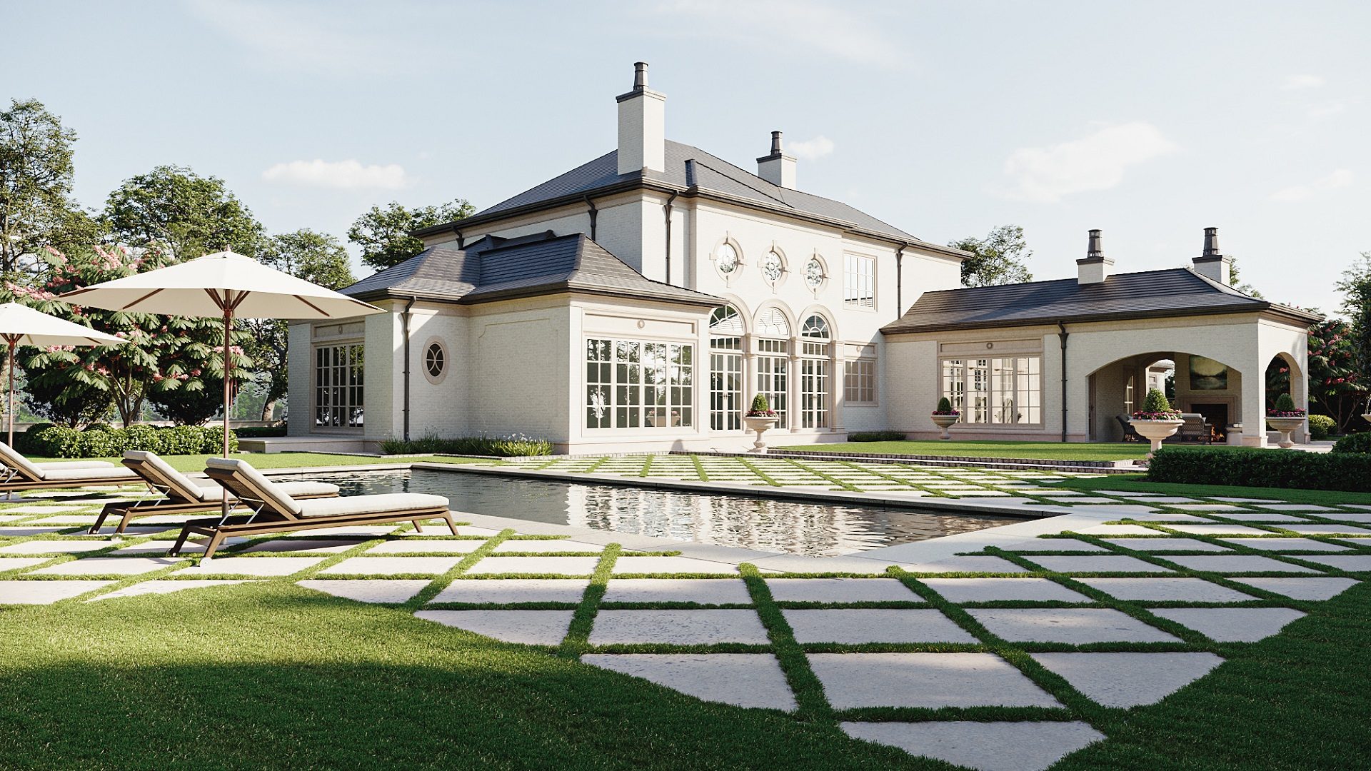 3D Render of Amenities in an Estate