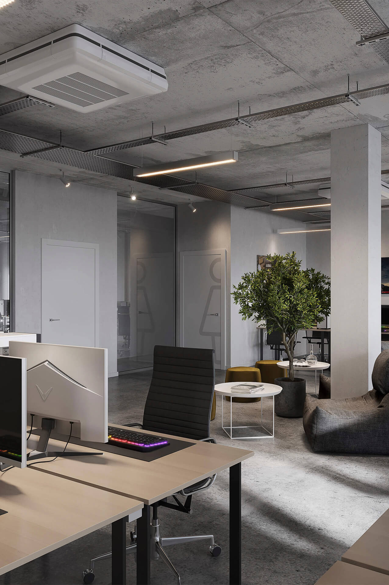 3D Render of Office Space Concept