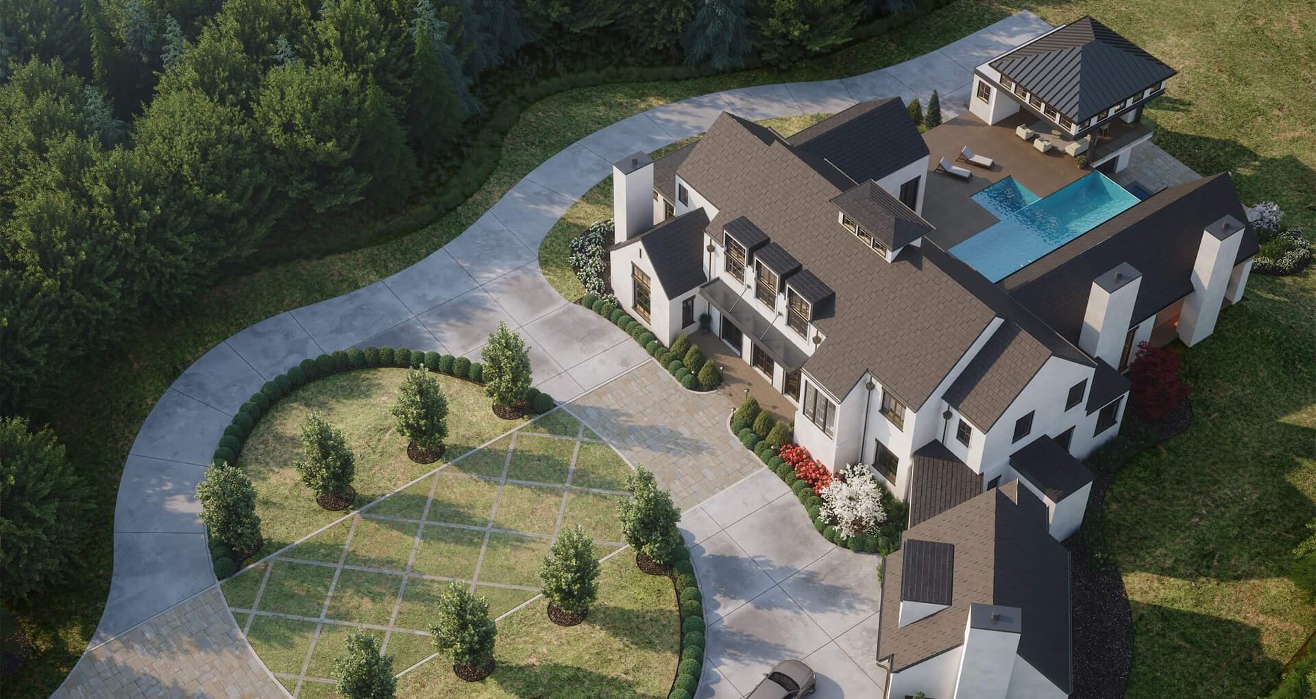 3D Rendering for Real Estate: Aerial View
