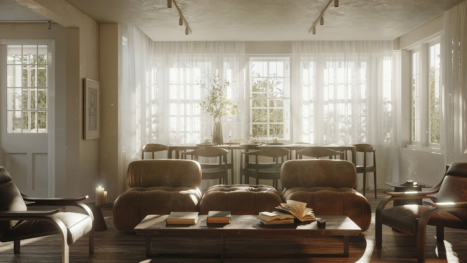 3D Open Space Interior Rendering