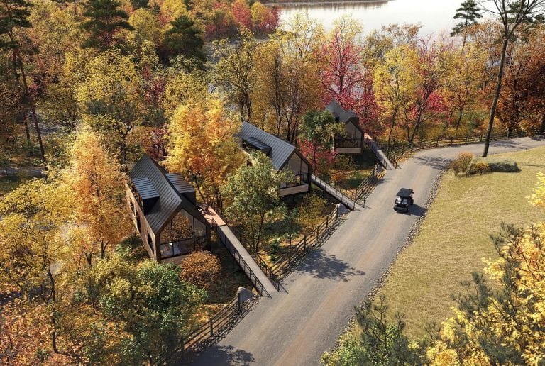 Glamping Lodges CGI for Hyatt: Luxury Treehouses in New York