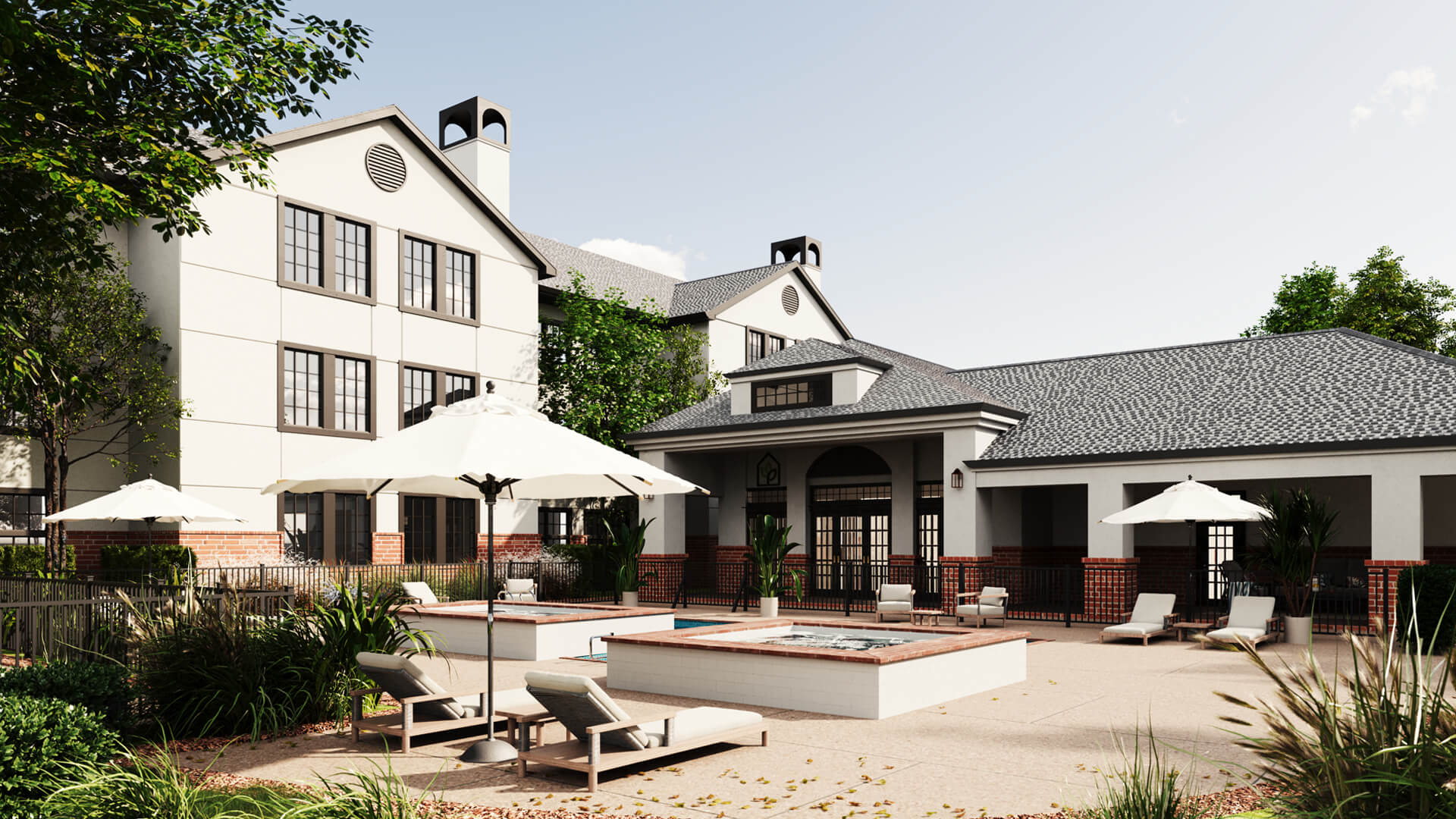 Real Estate CGI of a Property with a Pool