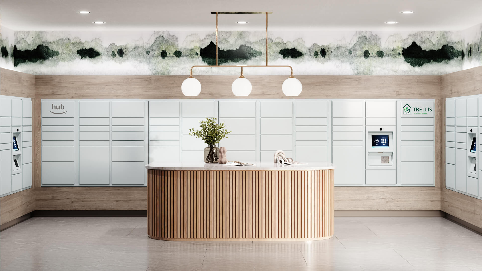 3D Rendering of a Stylish Interior