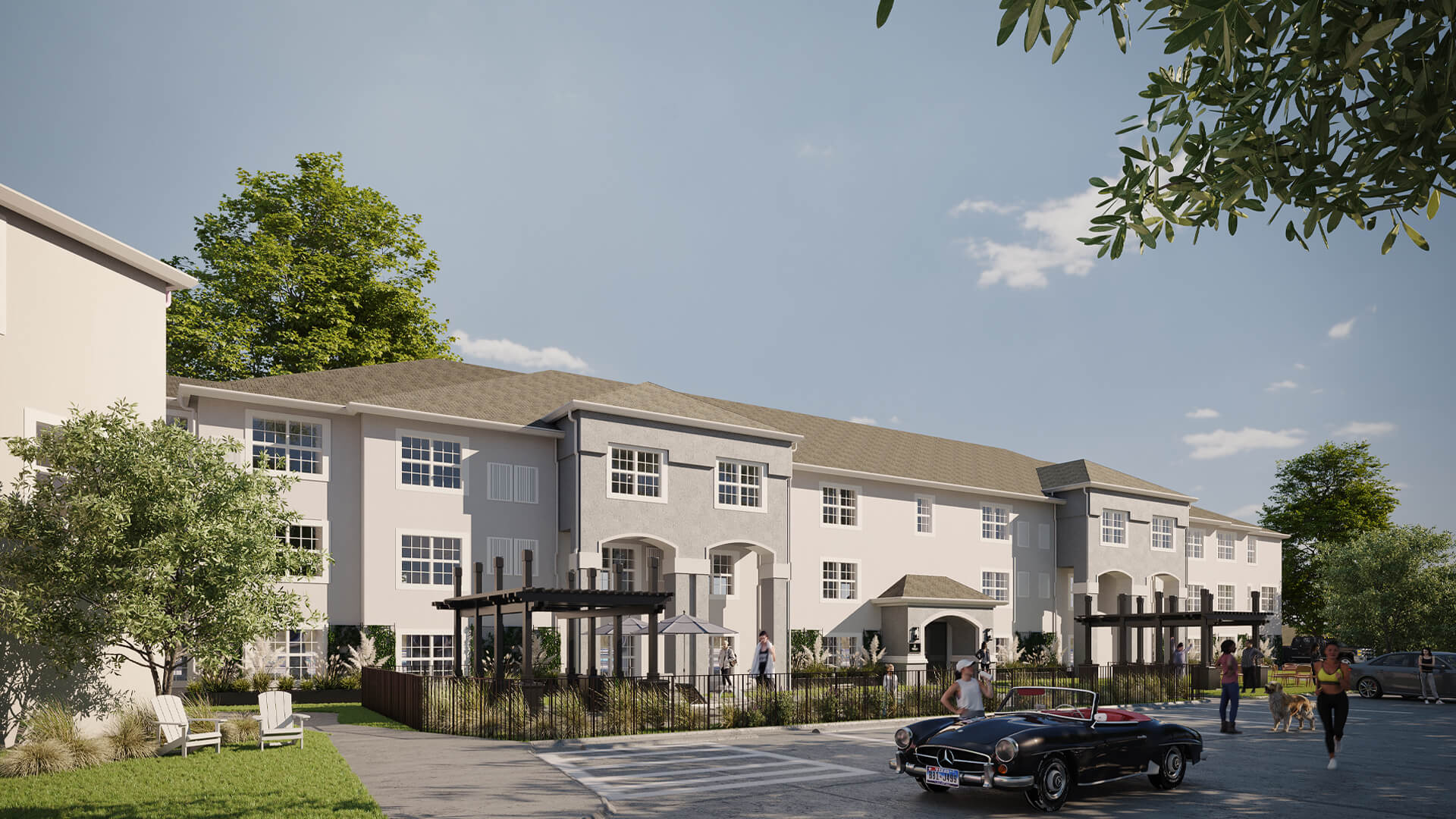 Real Estate 3D Rendering of a Two-storey Building