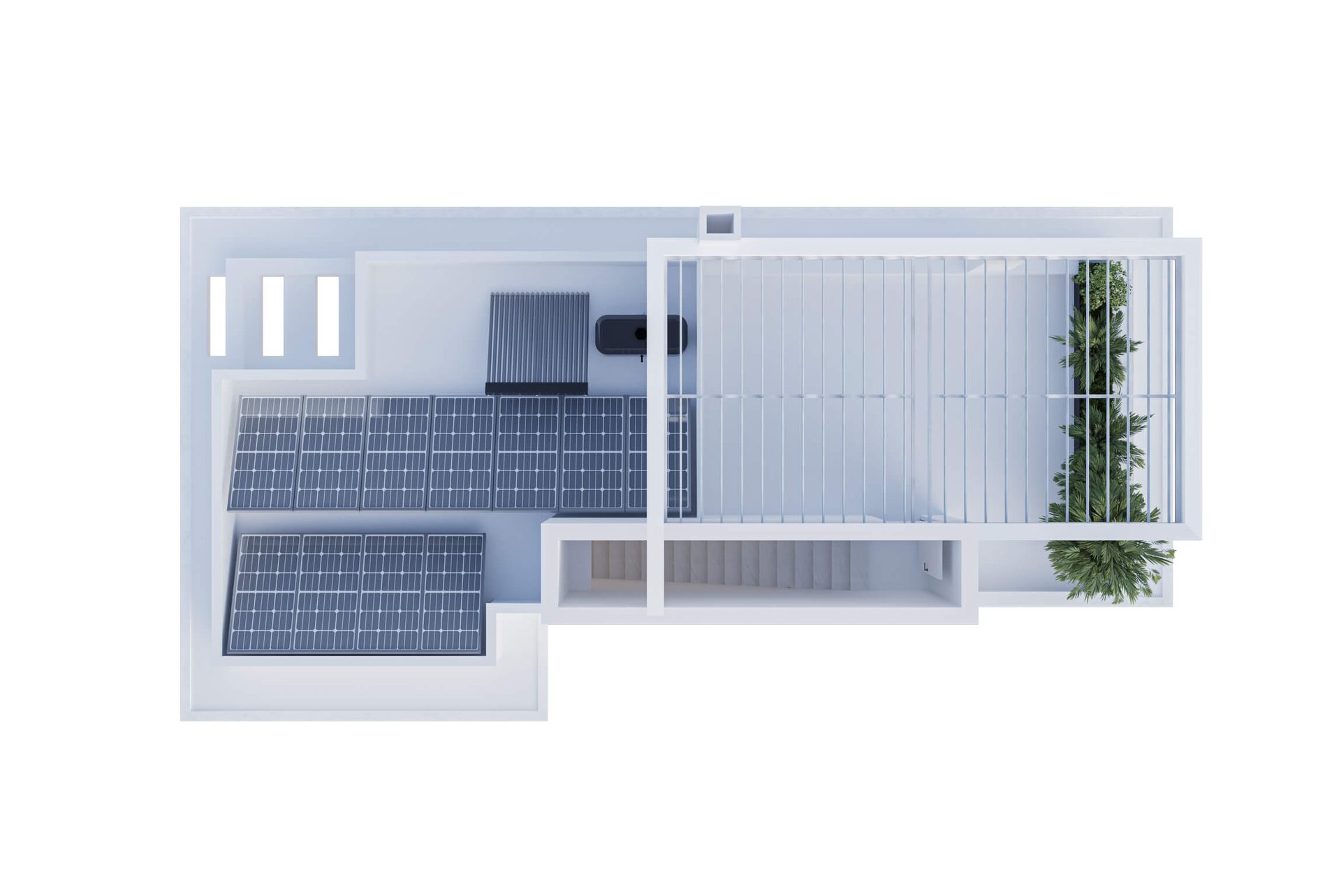CGI floorplan 3 bedroom residence floor