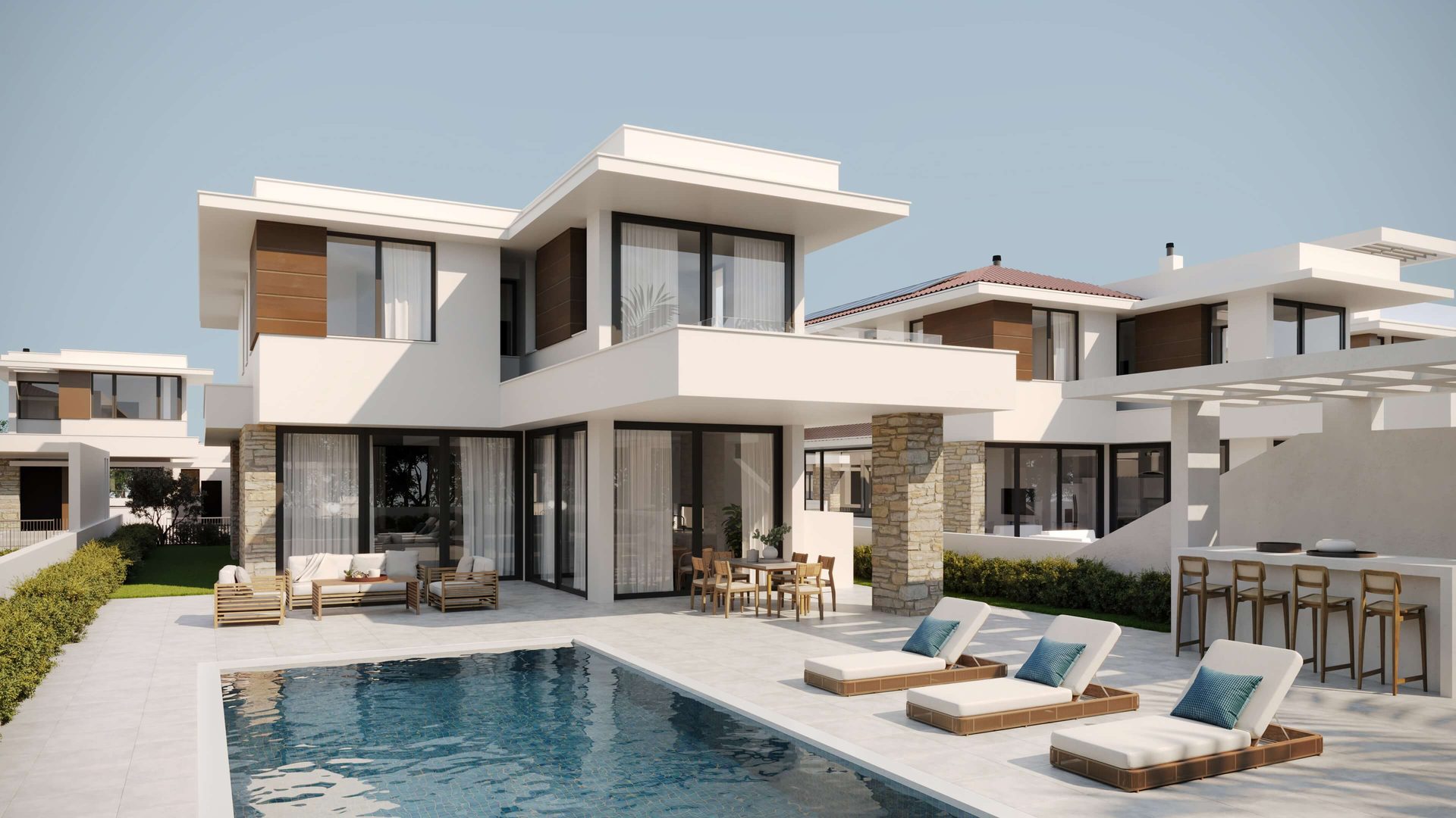 CGI for sun valley residences daytime back