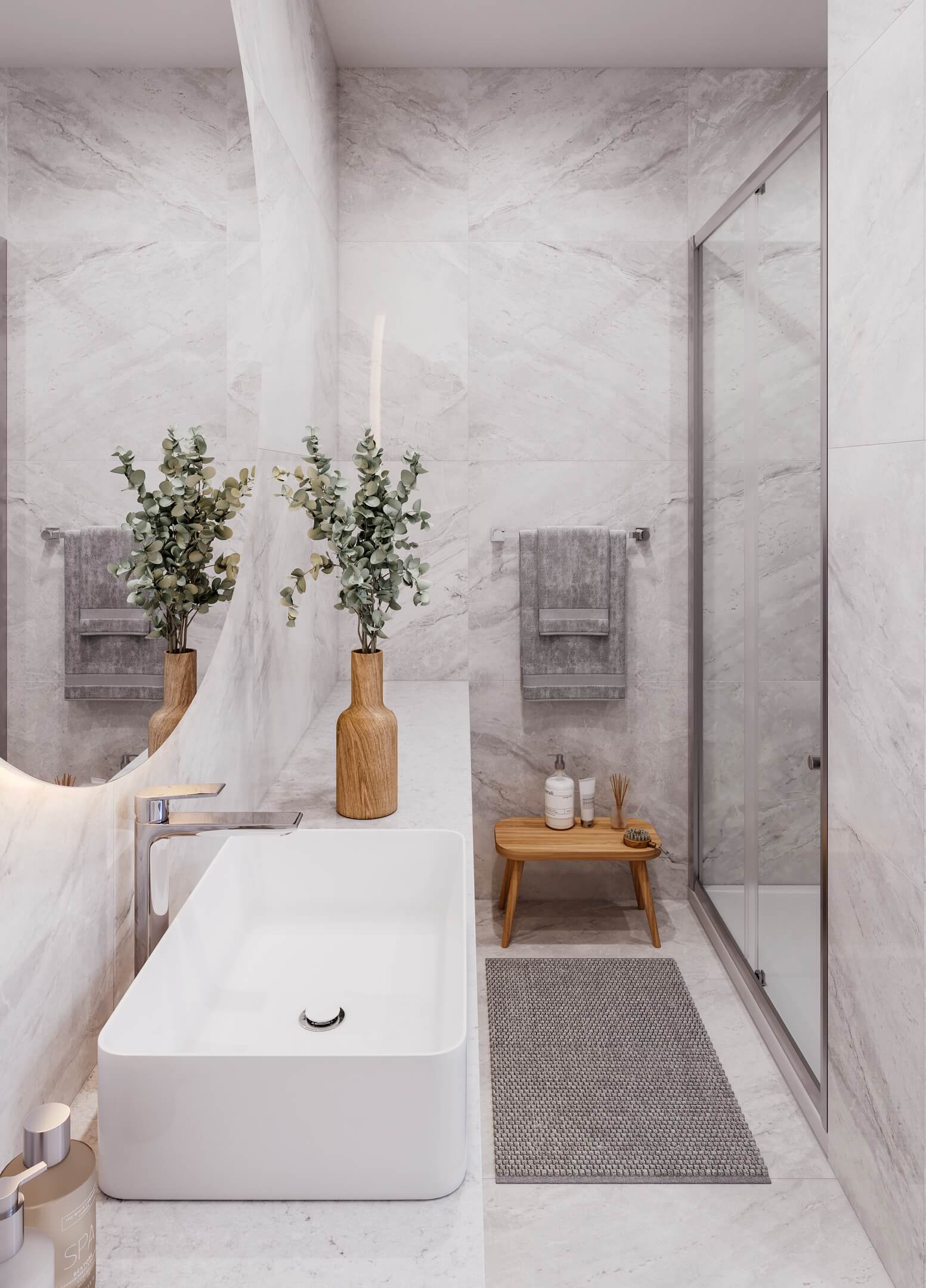 CGI for sun valley residences main bathroom