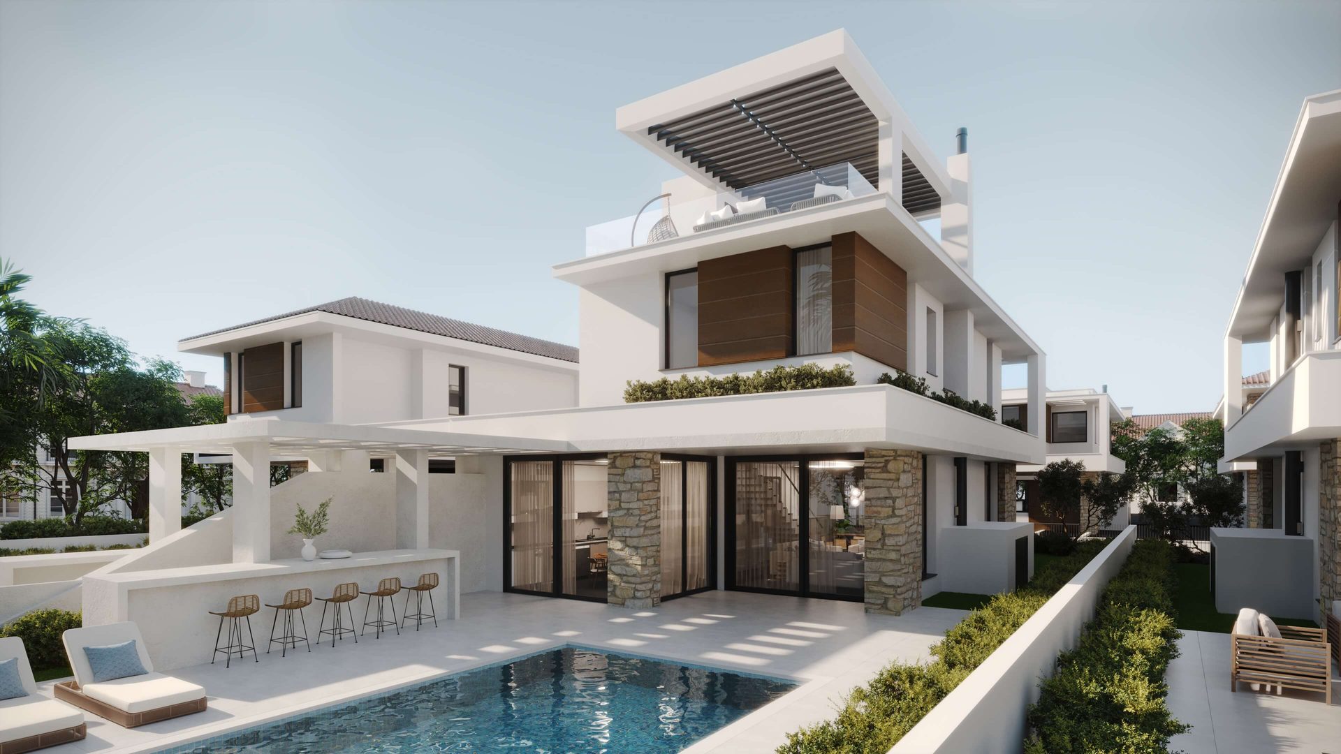 Residential CGI daytime back