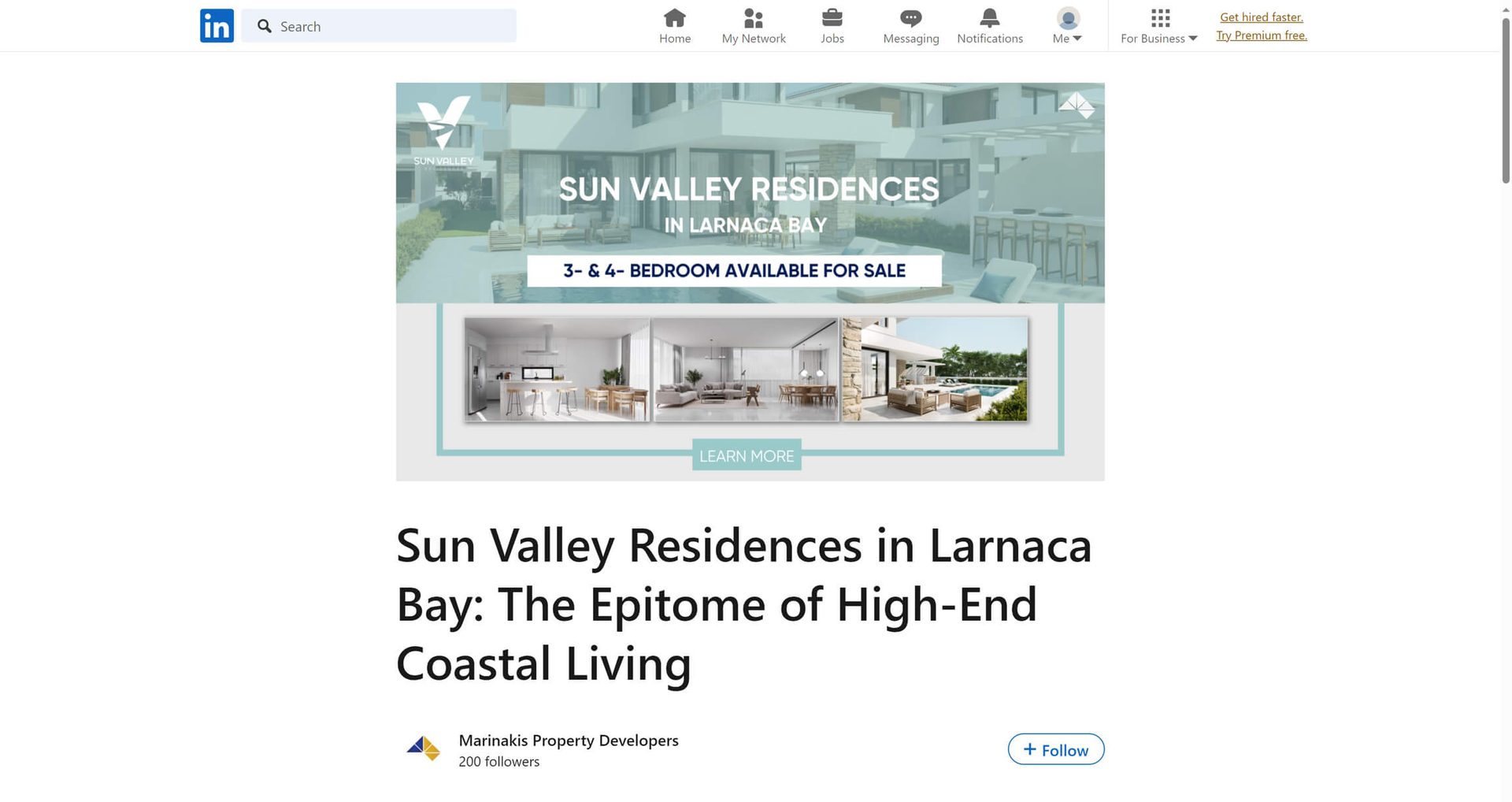 Residential CGI linkedin marketing
