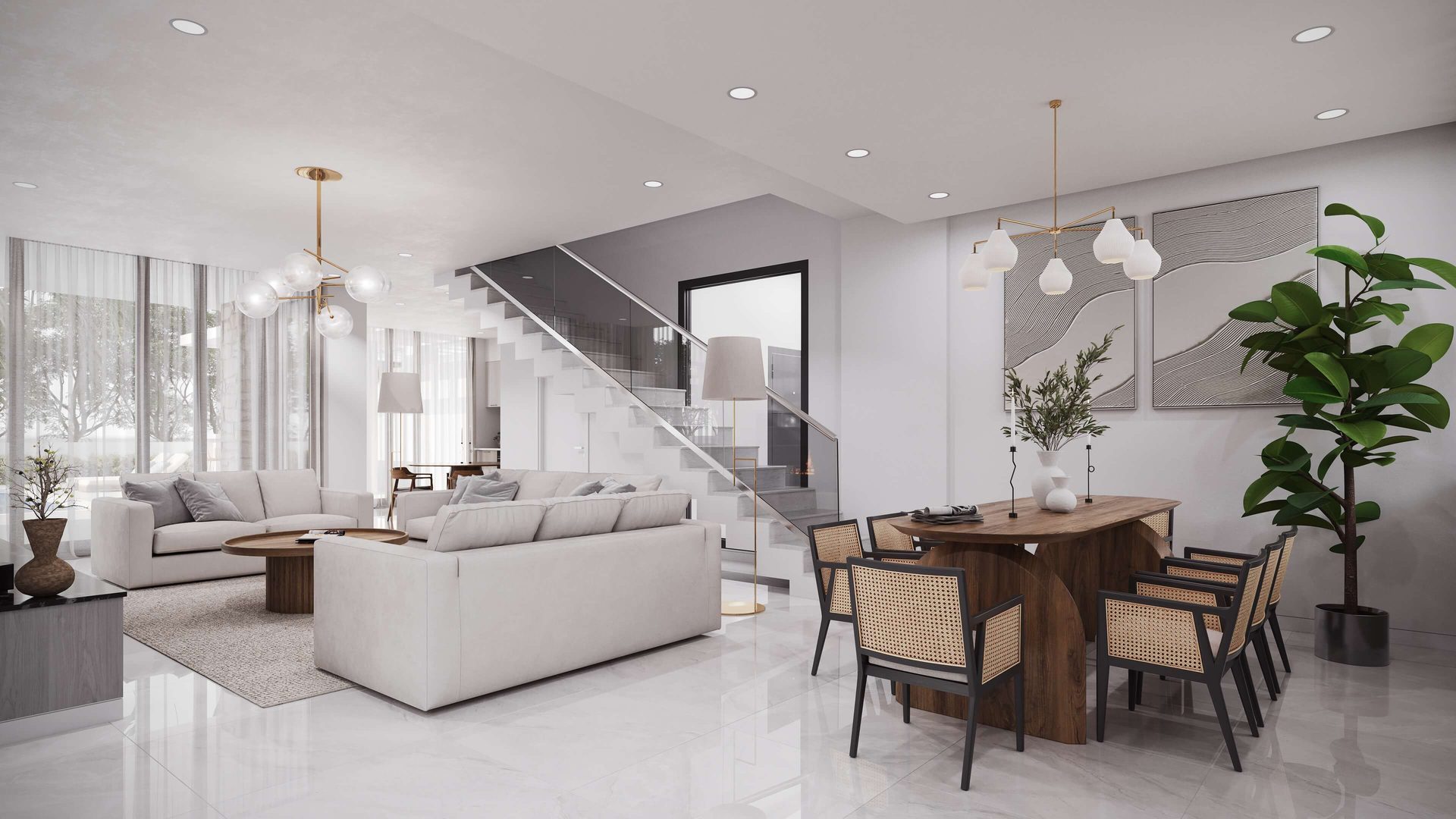 Residential CGI living room