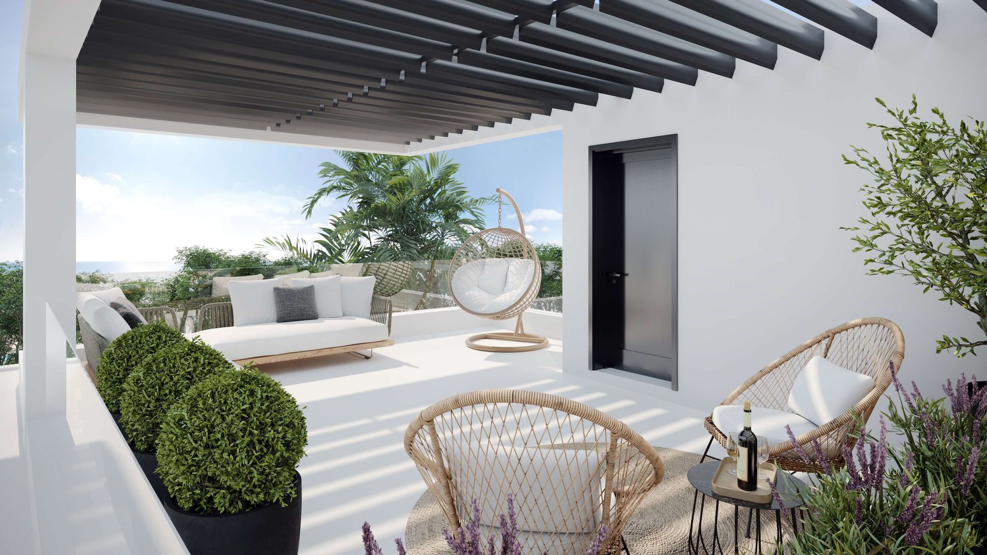 Residential CGI roof garden