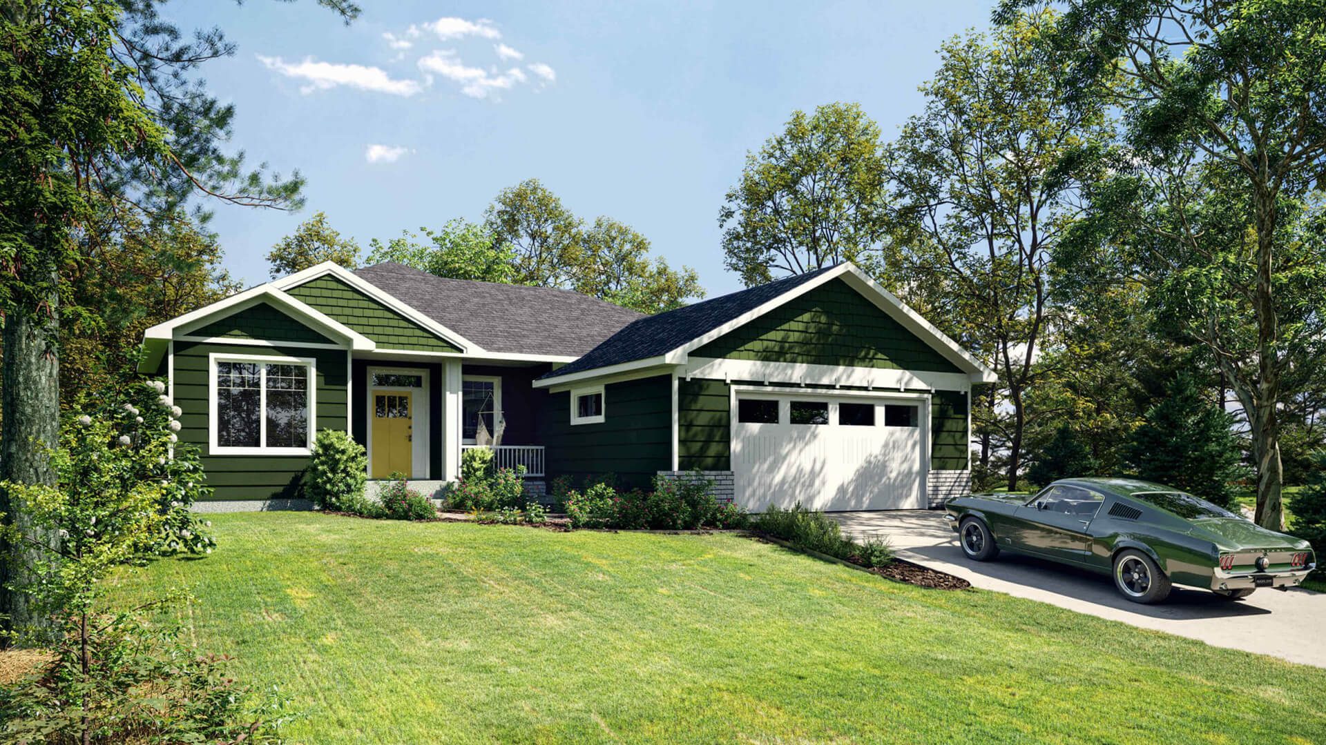 3D Rendering of a Single-Family House