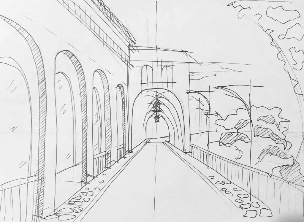 Architectural Exterior Sketch