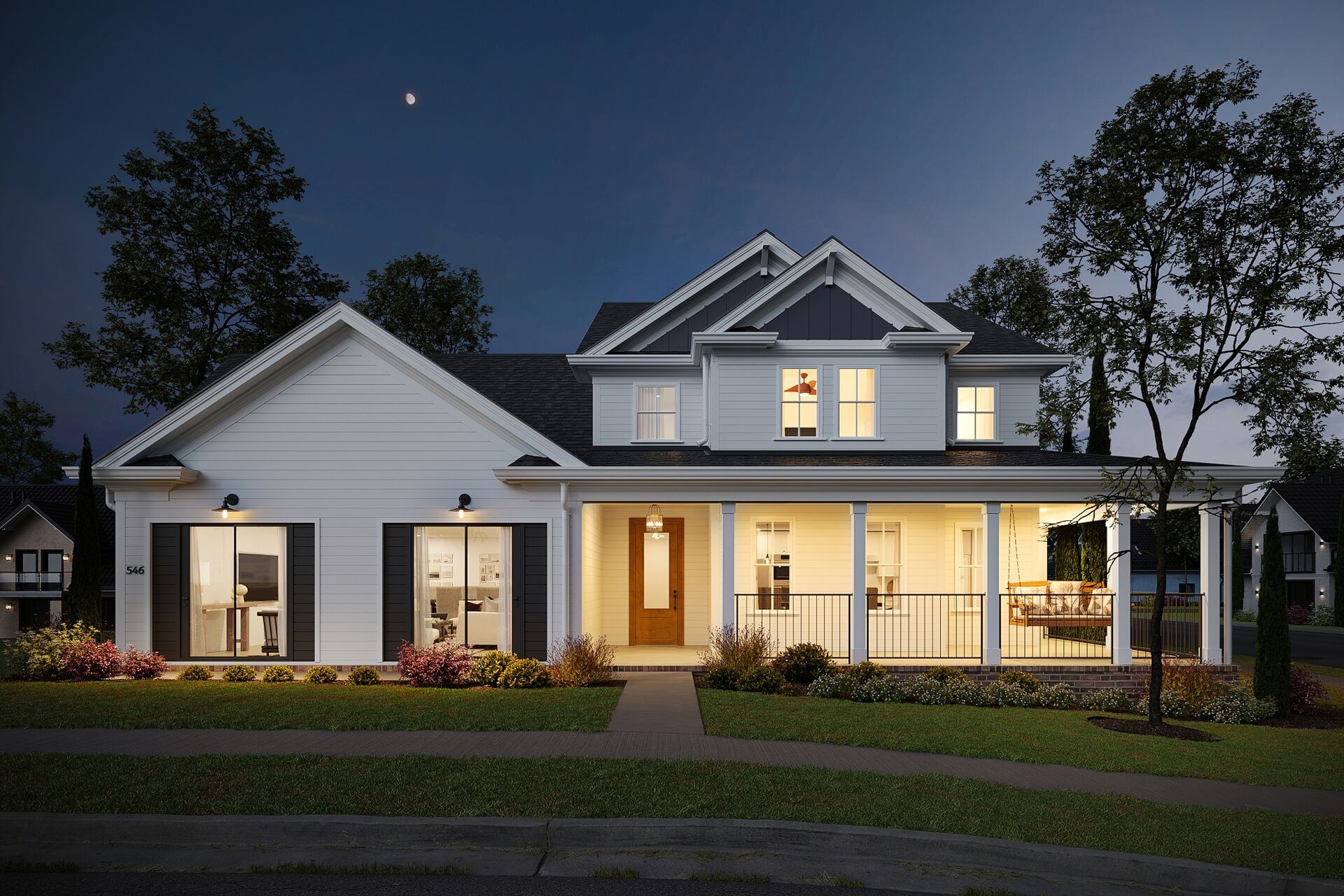 Lighting Change in Exterior 3D Rendering