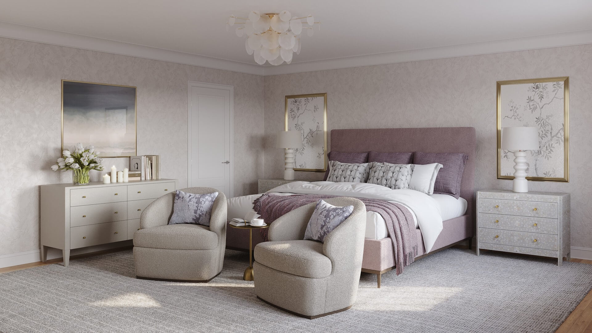 Interior 3D rendering workflow — bedroom project example