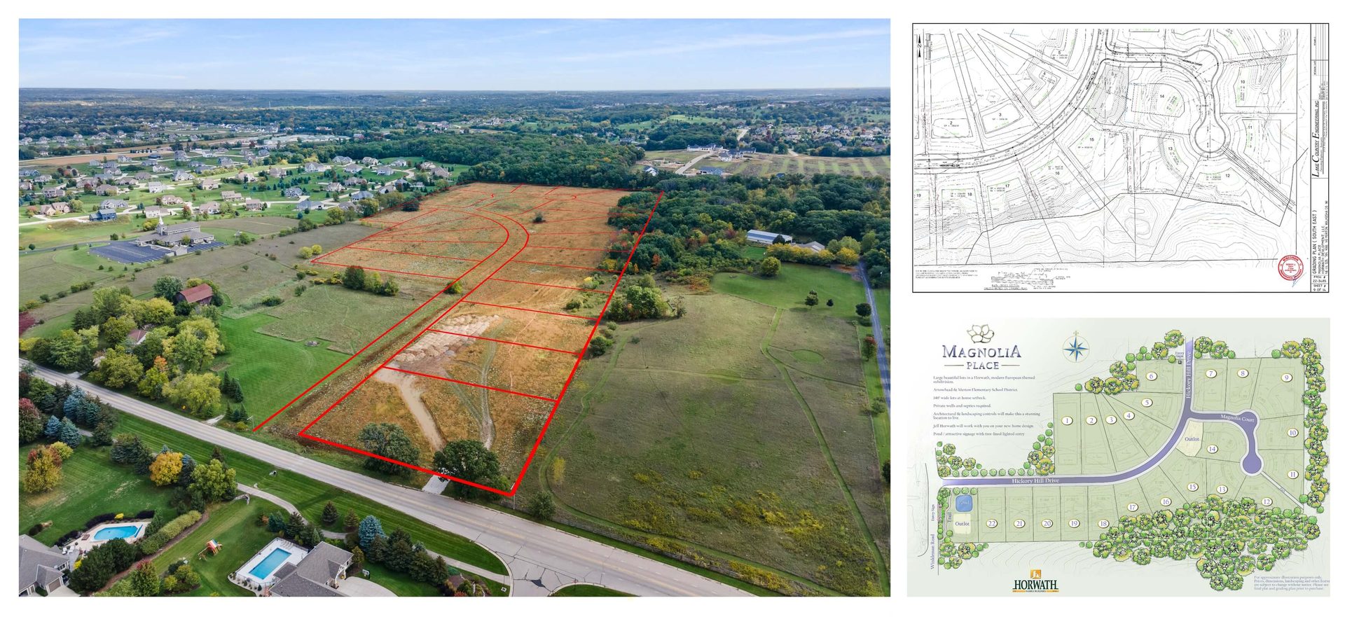 Land subdivision references — drone plans and master plan