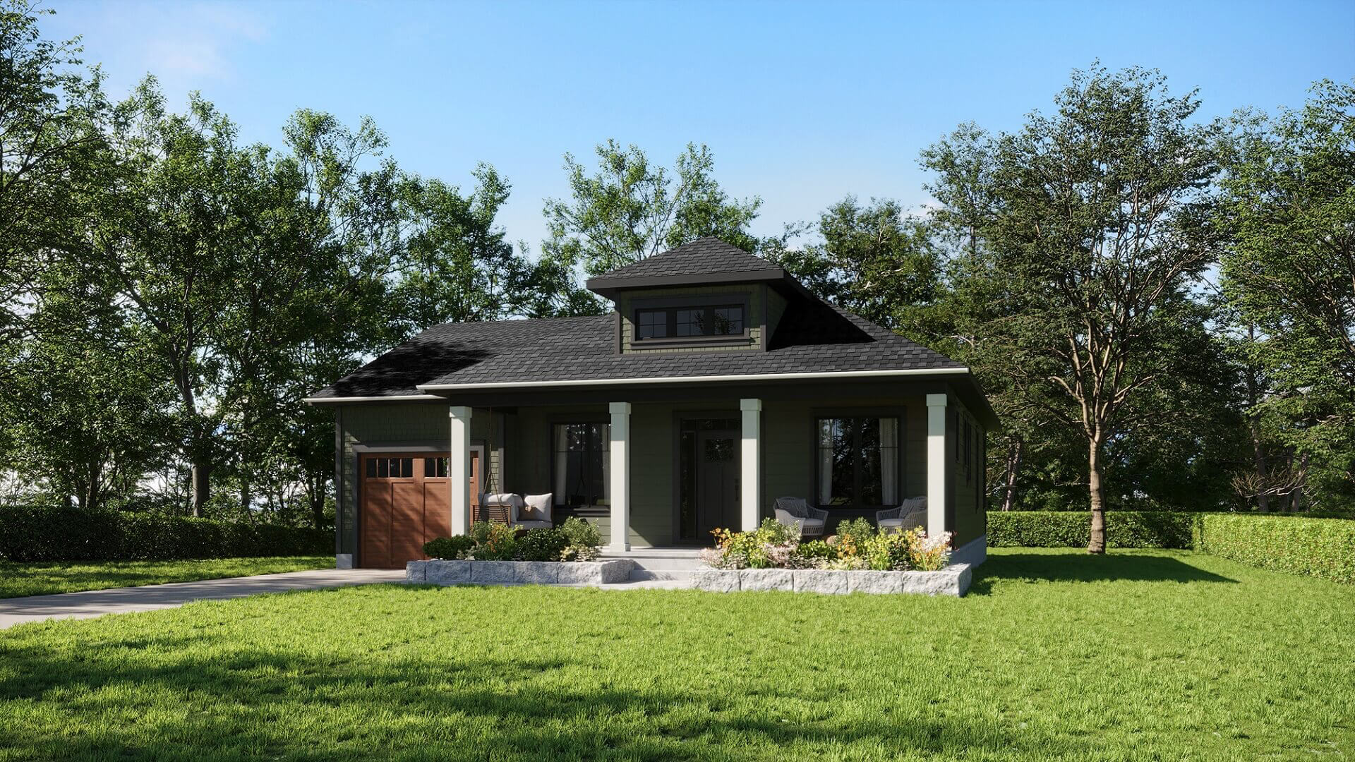 Single-Family House 3D Rendering