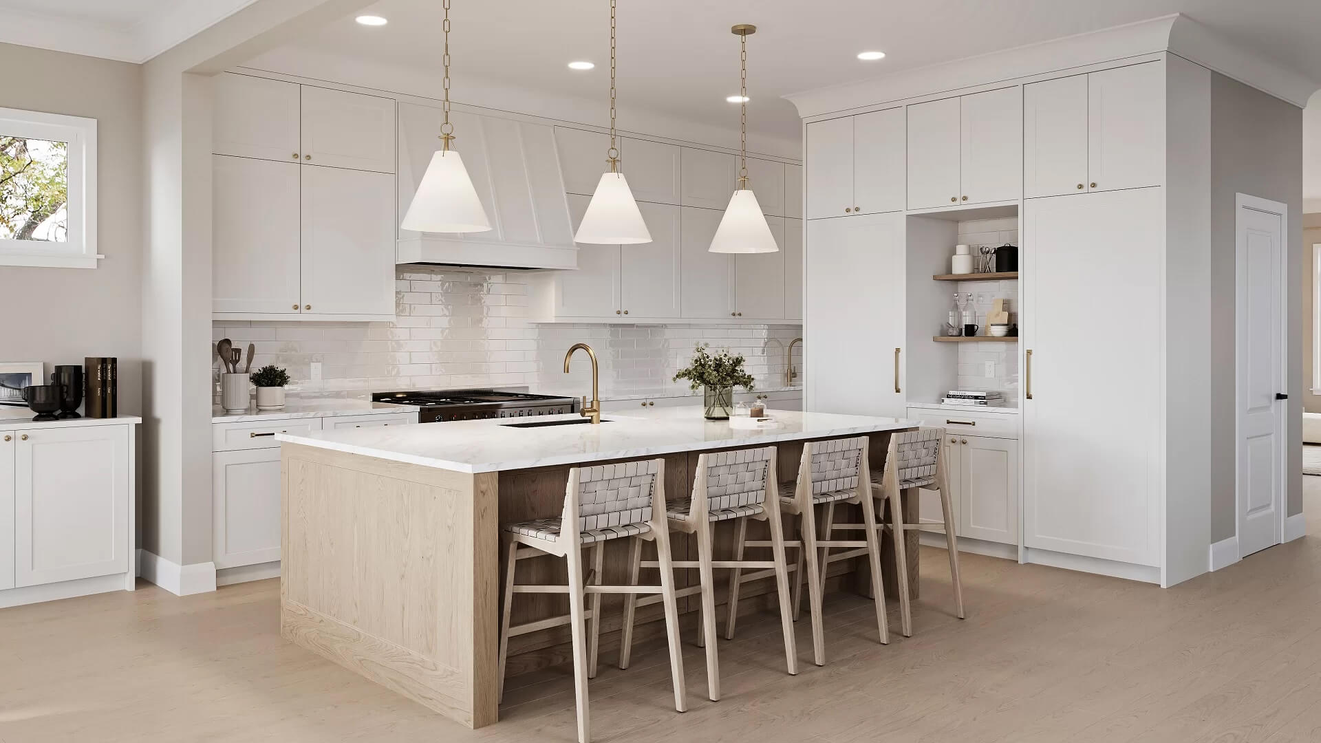 Townhouse 3D Visualization: Kitchen Interior