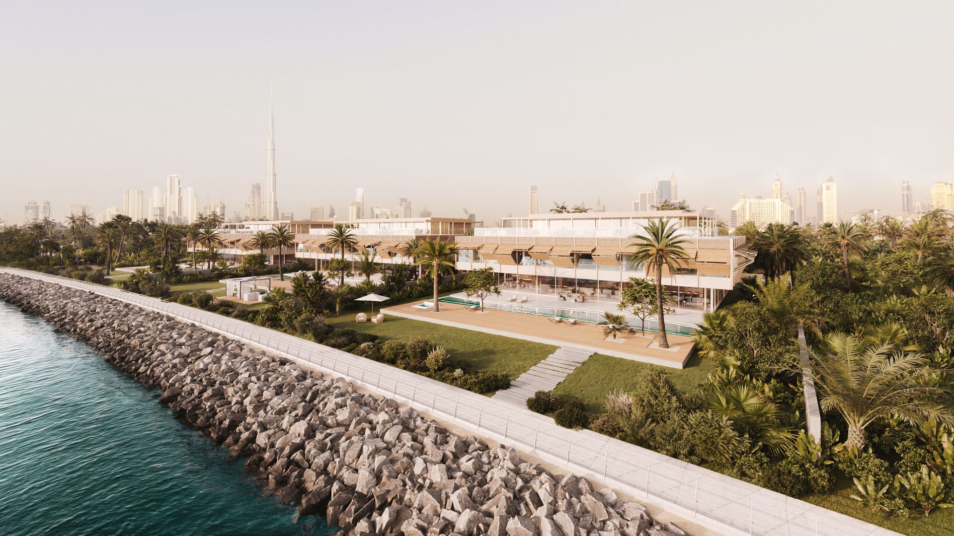 3D Rendering of Seaside Residences in the Middle East