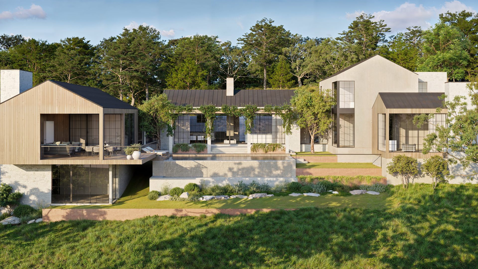 Exterior CGI of a Splendid Residence in Austin, Texas