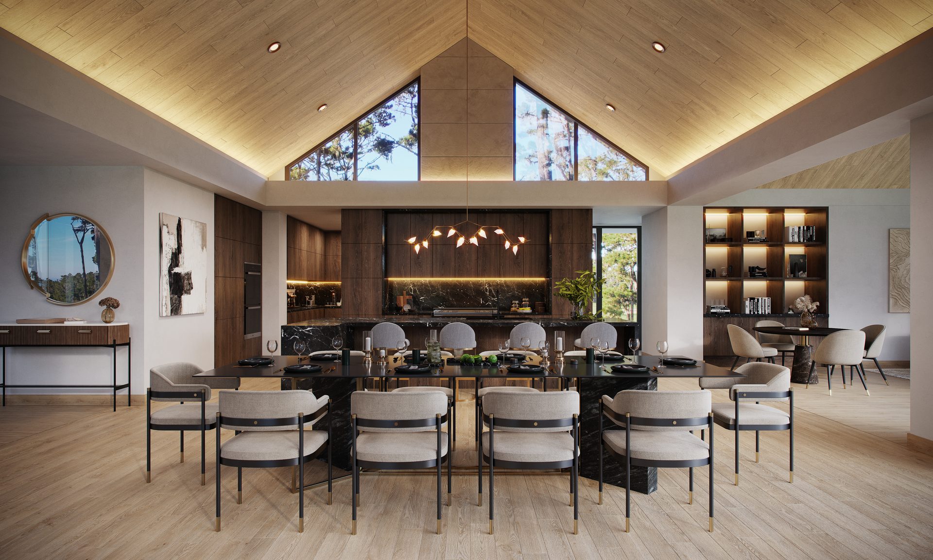Interior 3D Visualization of a Chic Dining Room