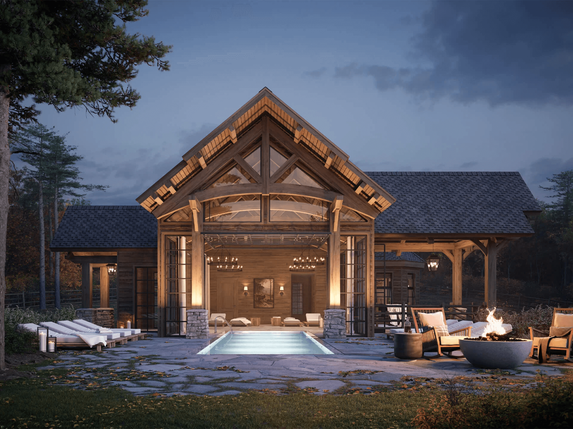 Hospitality rendering — hotel amenities CGI