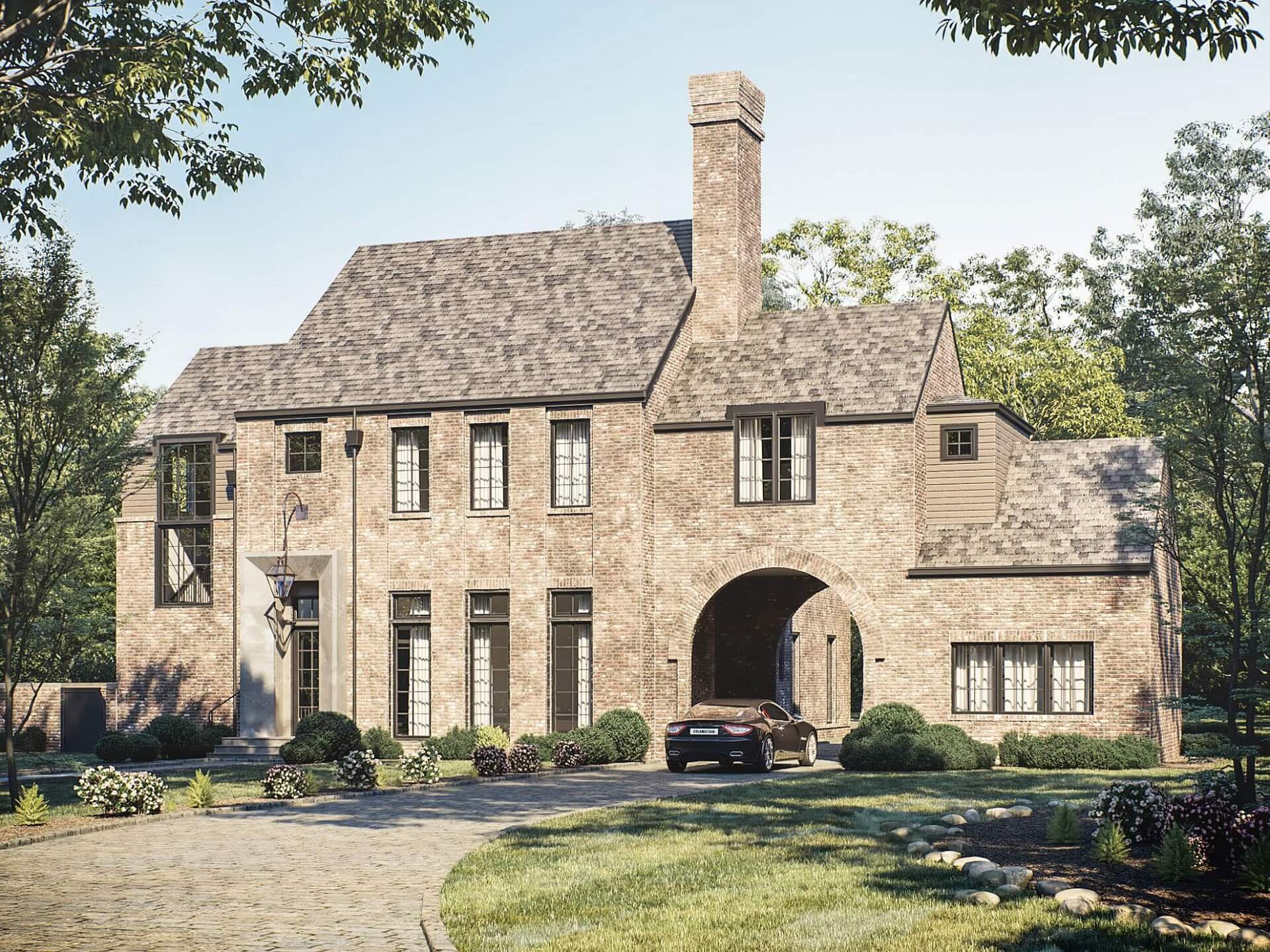 Home rendering — architectural exterior CGI for clarity